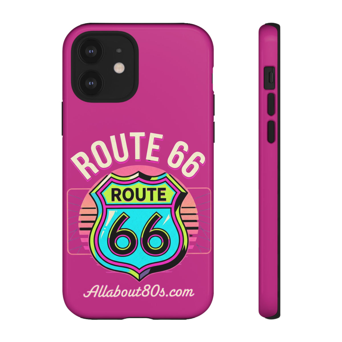 Route 66 Phone Case — Retro Neon Road Trip iPhone Cover