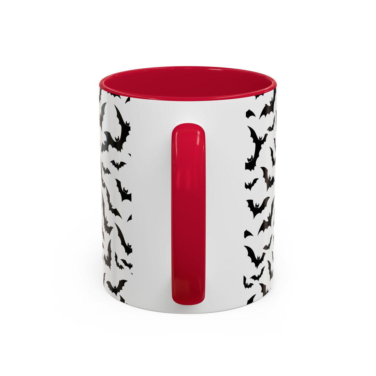 Halloween Haunted Castle Coffee Mug — Colorful Bat Pattern 11oz/15oz