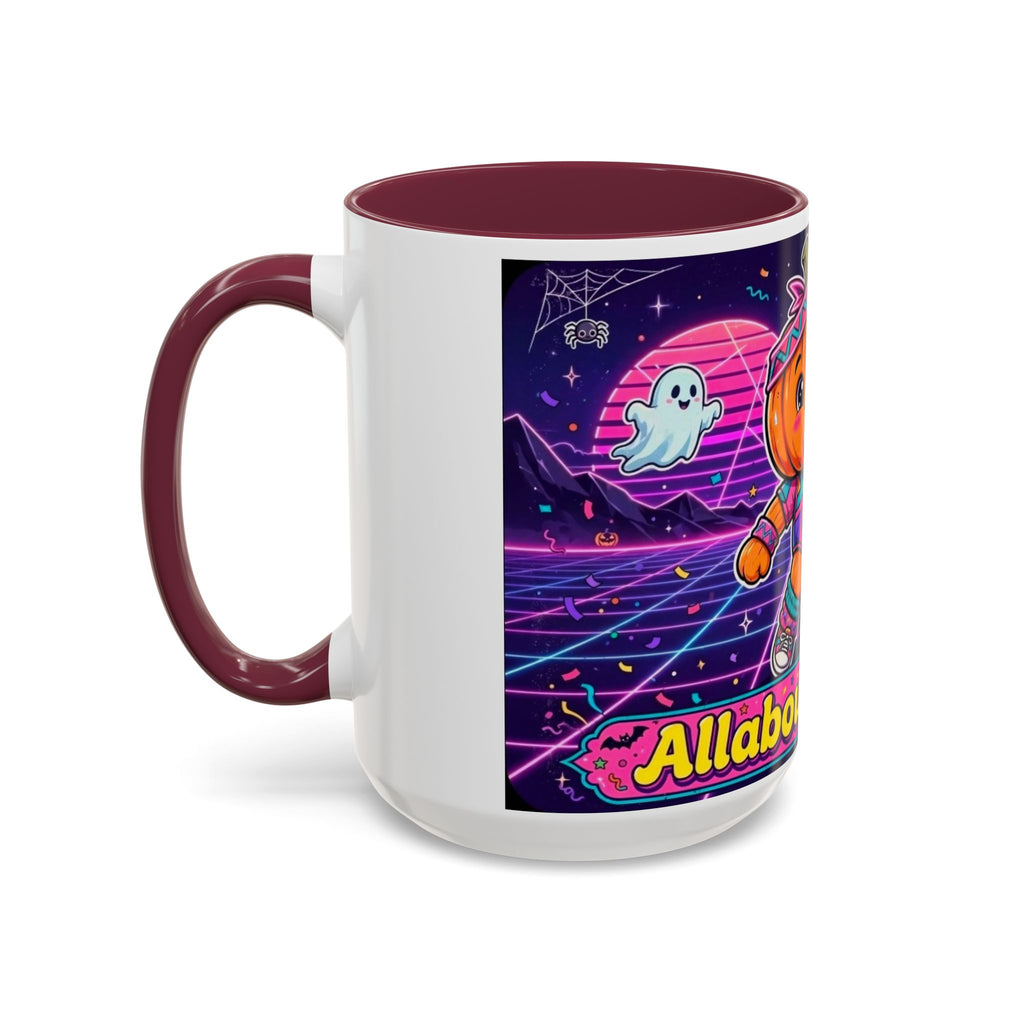 80s Retro Pumpkin Mug – Cute Neon Halloween Coffee Cup (11oz/15oz)