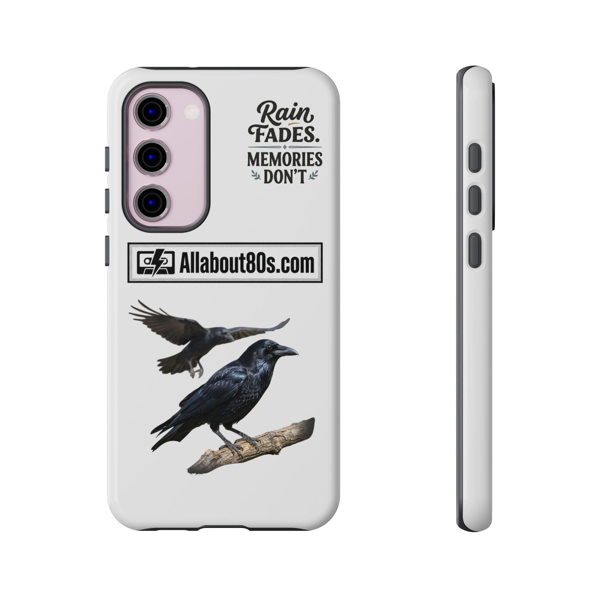 Raven Flight Phone Case — Protective iPhone Case with Black Crow Design