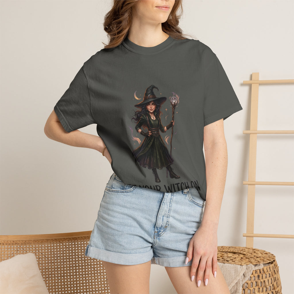 Witch Graphic T-Shirt — "Get Your Witch On" Halloween Tee