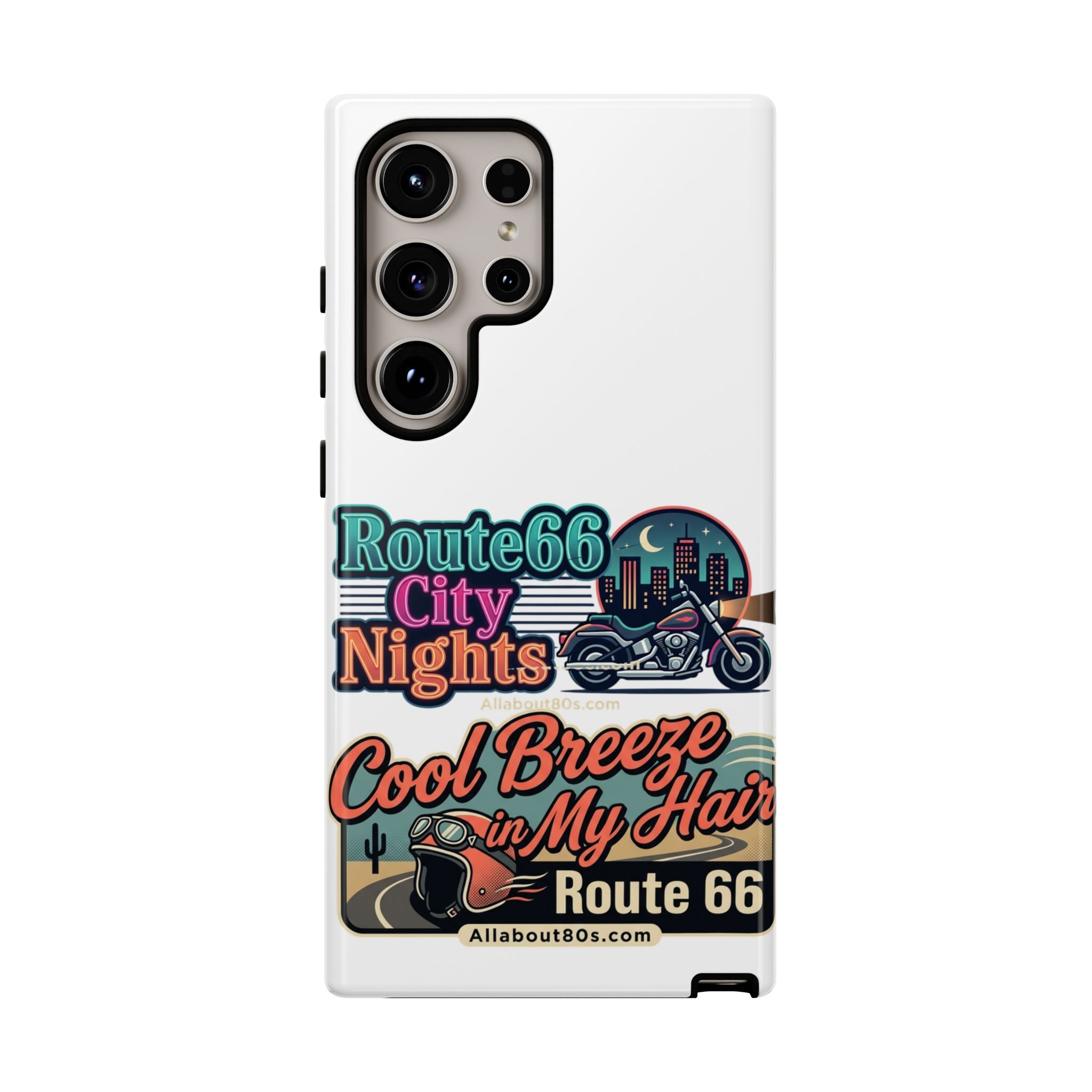 Phone Case — Route 66 City Nights Motorcycle Design