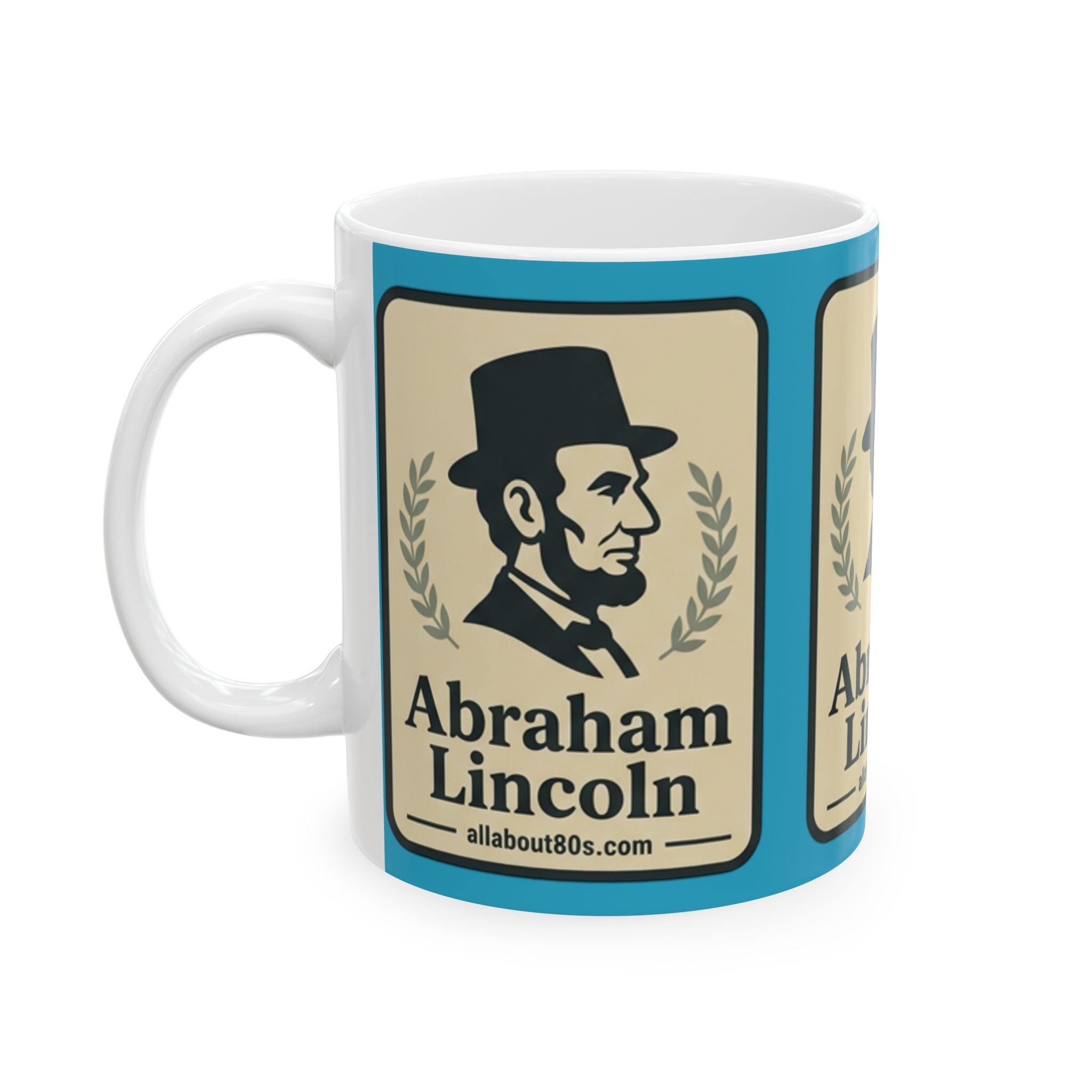 Lincoln Portrait Ceramic Mug – Vintage Abe Lincoln Coffee Cup (11oz, 15oz)