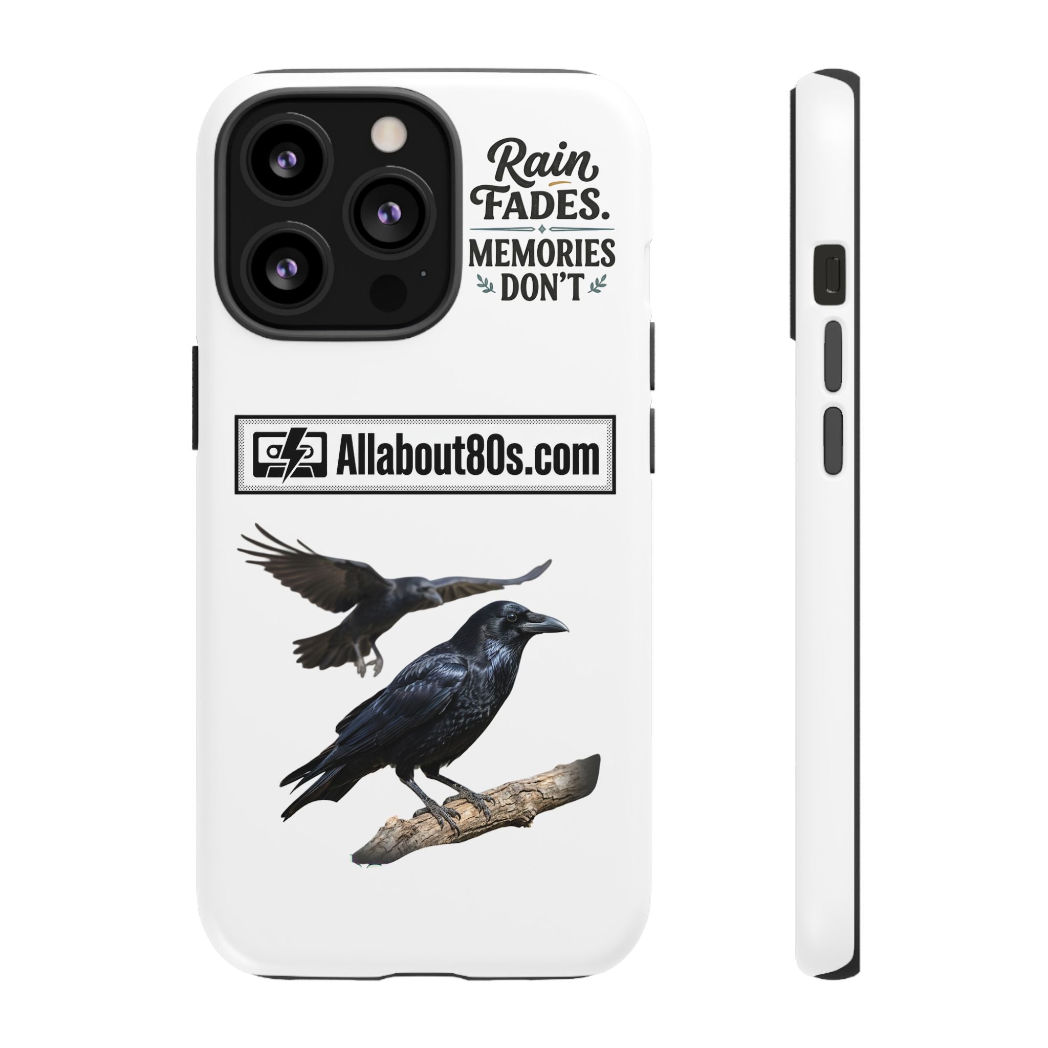 Raven Flight Phone Case — Protective iPhone Case with Black Crow Design
