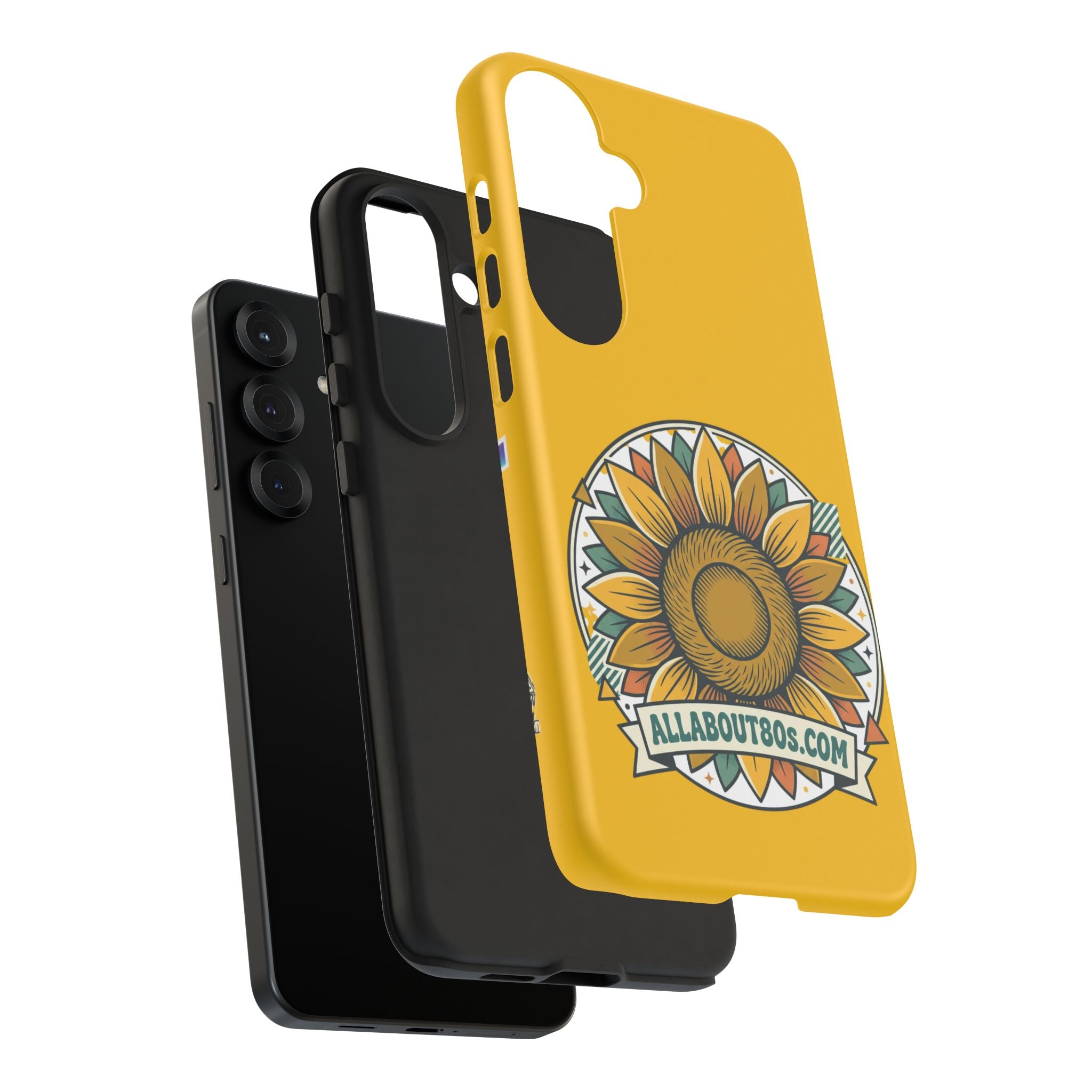Sunflower Logo Phone Case — AllAbout80s.com Yellow Protective Cover