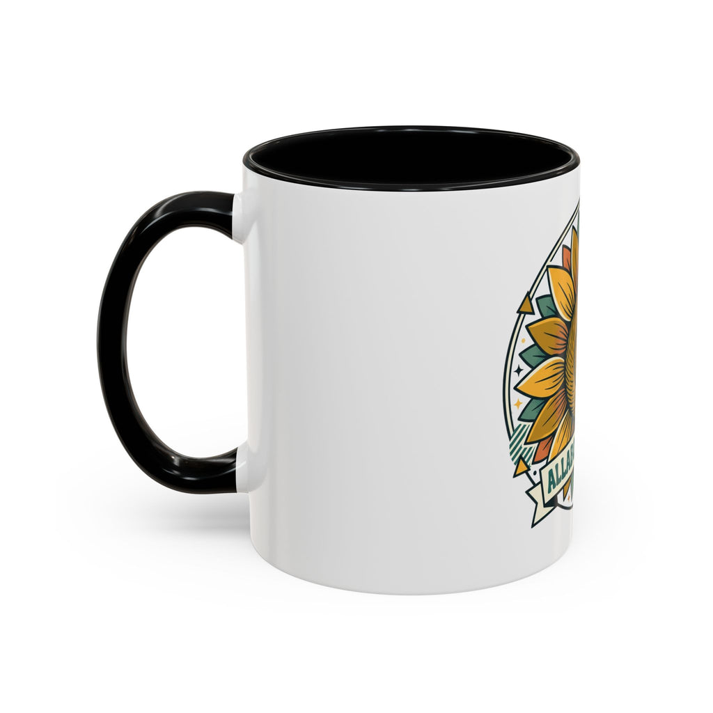 Sunflower Logo Coffee Mug — AllAbout80s.com Accent Ceramic Mug (11/15oz)