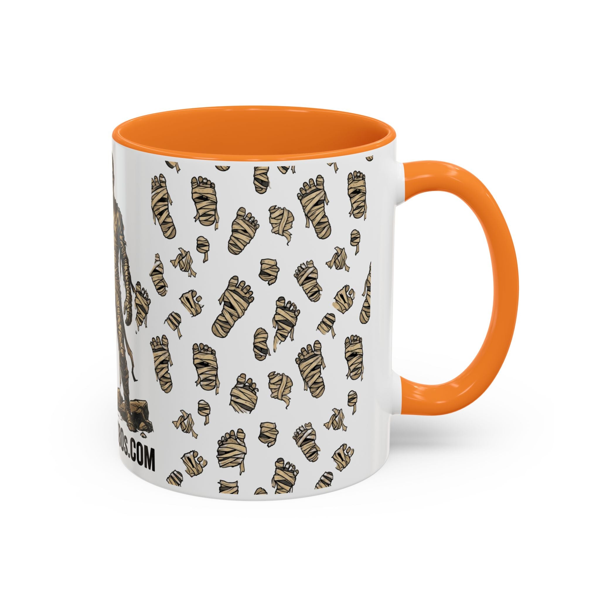 Mummy Pattern Coffee Mug (11oz & 15oz) – Retro Monster Tea Cup with AllAbout80s.com Design