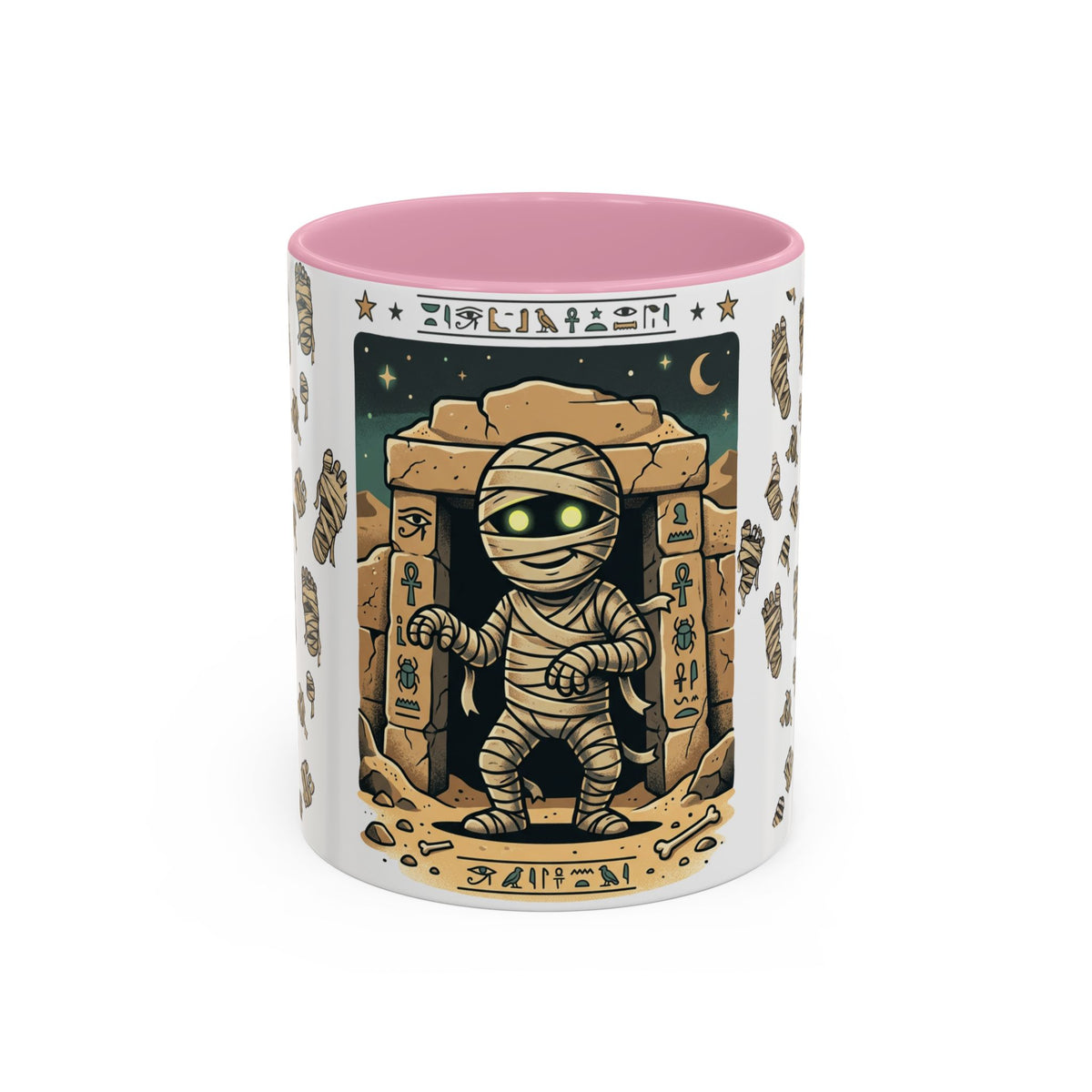 Mummy Mug – Cute Cartoon Egyptian Mummy Coffee Cup (11oz & 15oz)