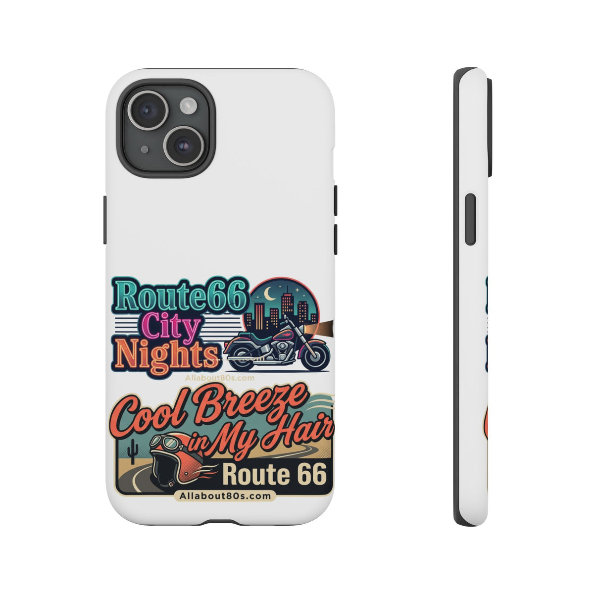 Phone Case — Route 66 City Nights Motorcycle Design