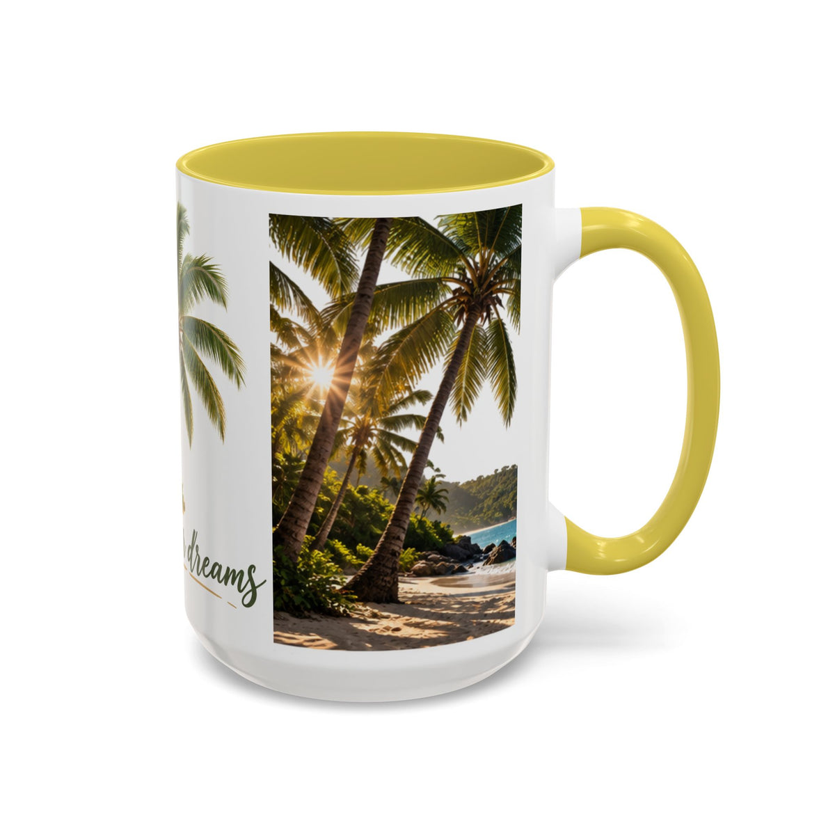 Live Your Dreams Palm Tree Mug