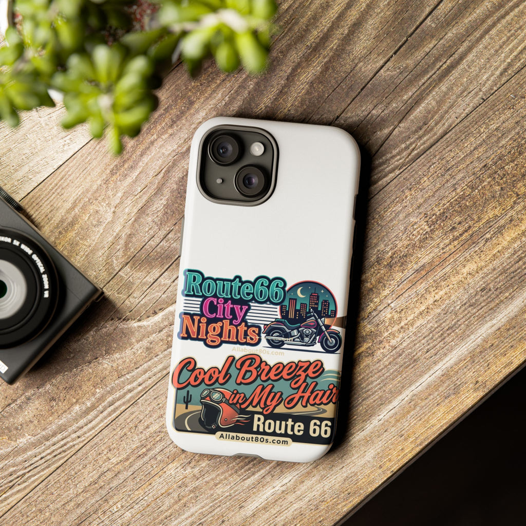 Phone Case — Route 66 City Nights Motorcycle Design