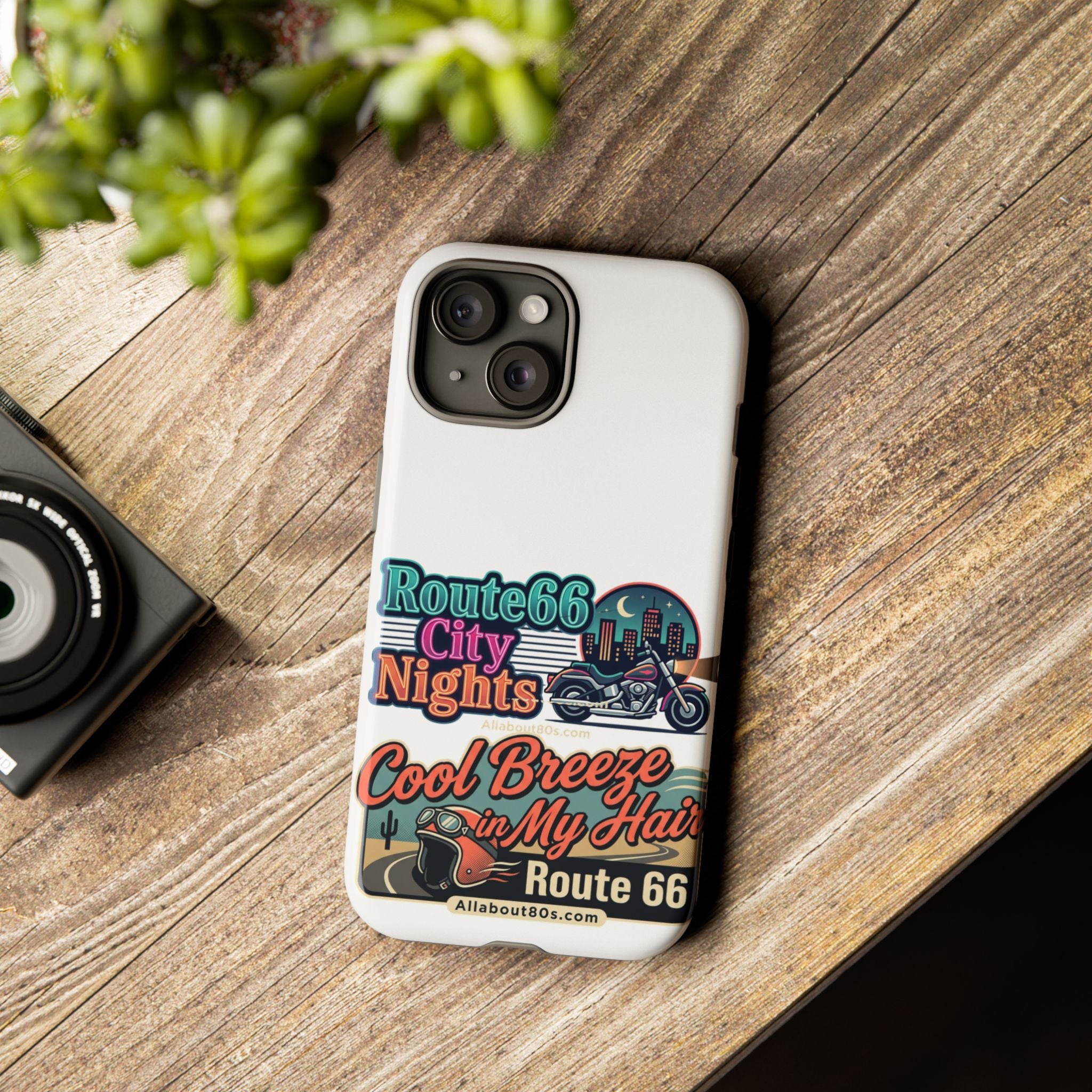 Phone Case — Route 66 City Nights Motorcycle Design