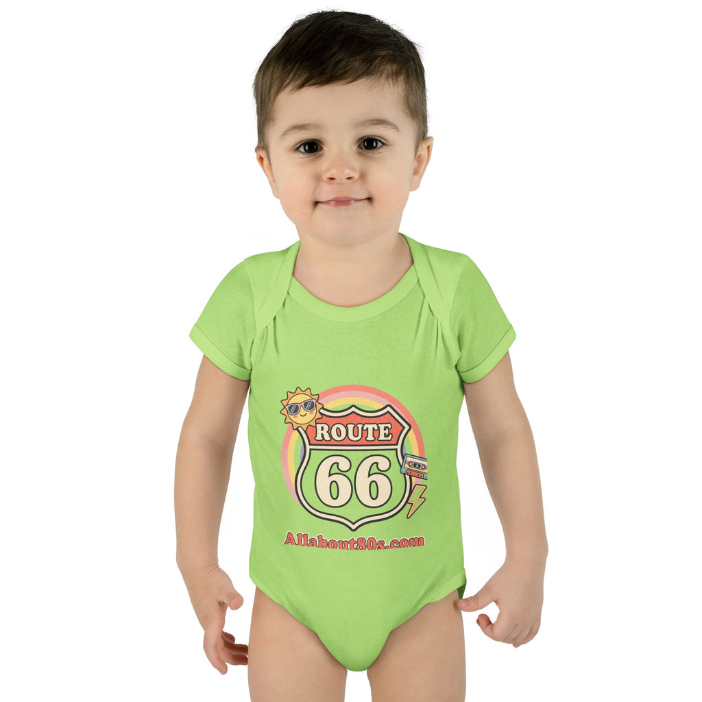 Route 66 Baby Bodysuit – Retro Travel Infant Onesie