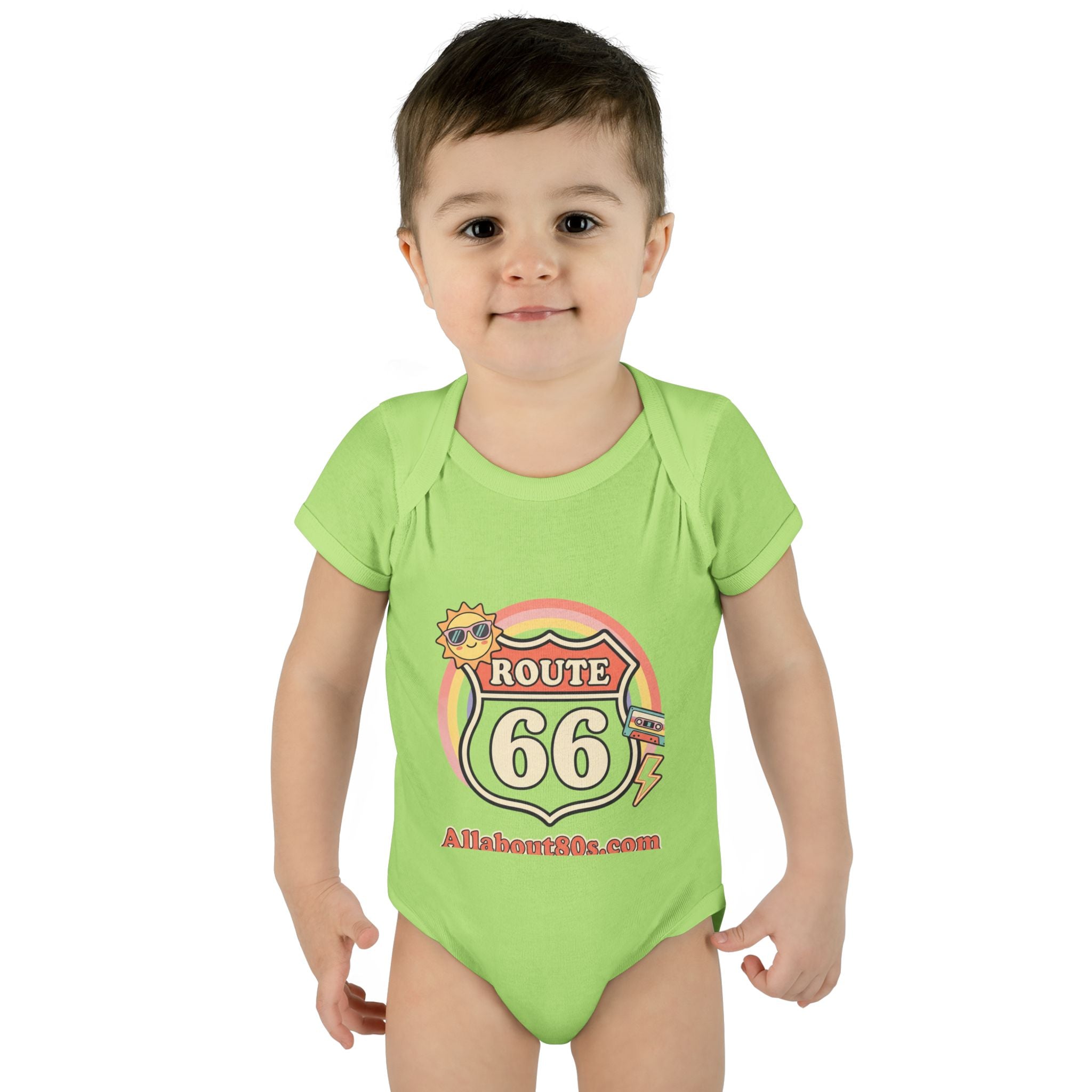 Route 66 Baby Bodysuit – Retro Travel Infant Onesie