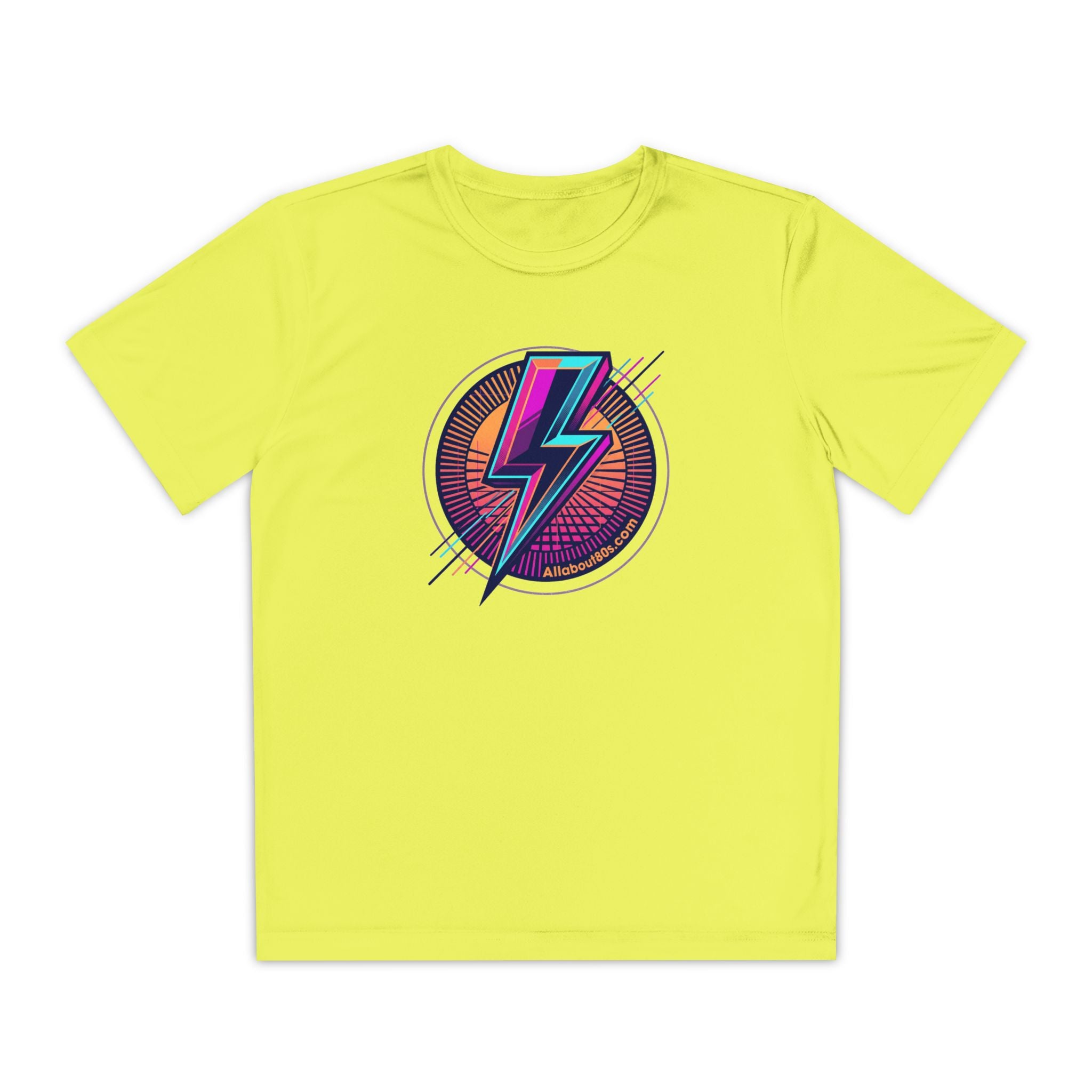 Youth Lightning Bolt Tee – Retro 80s AllAbout80s.com Graphic Shirt