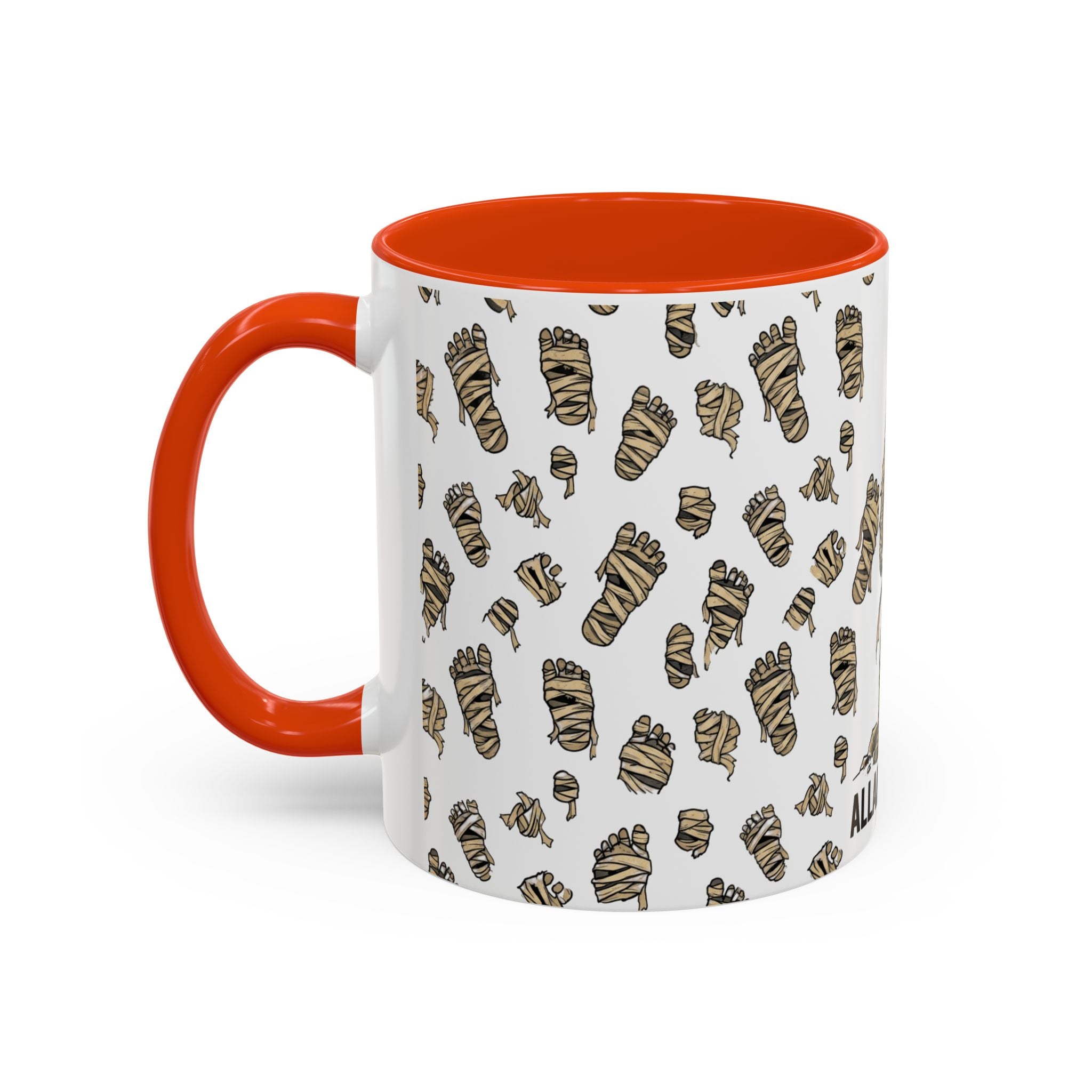 Mummy Pattern Coffee Mug (11oz & 15oz) – Retro Monster Tea Cup with AllAbout80s.com Design