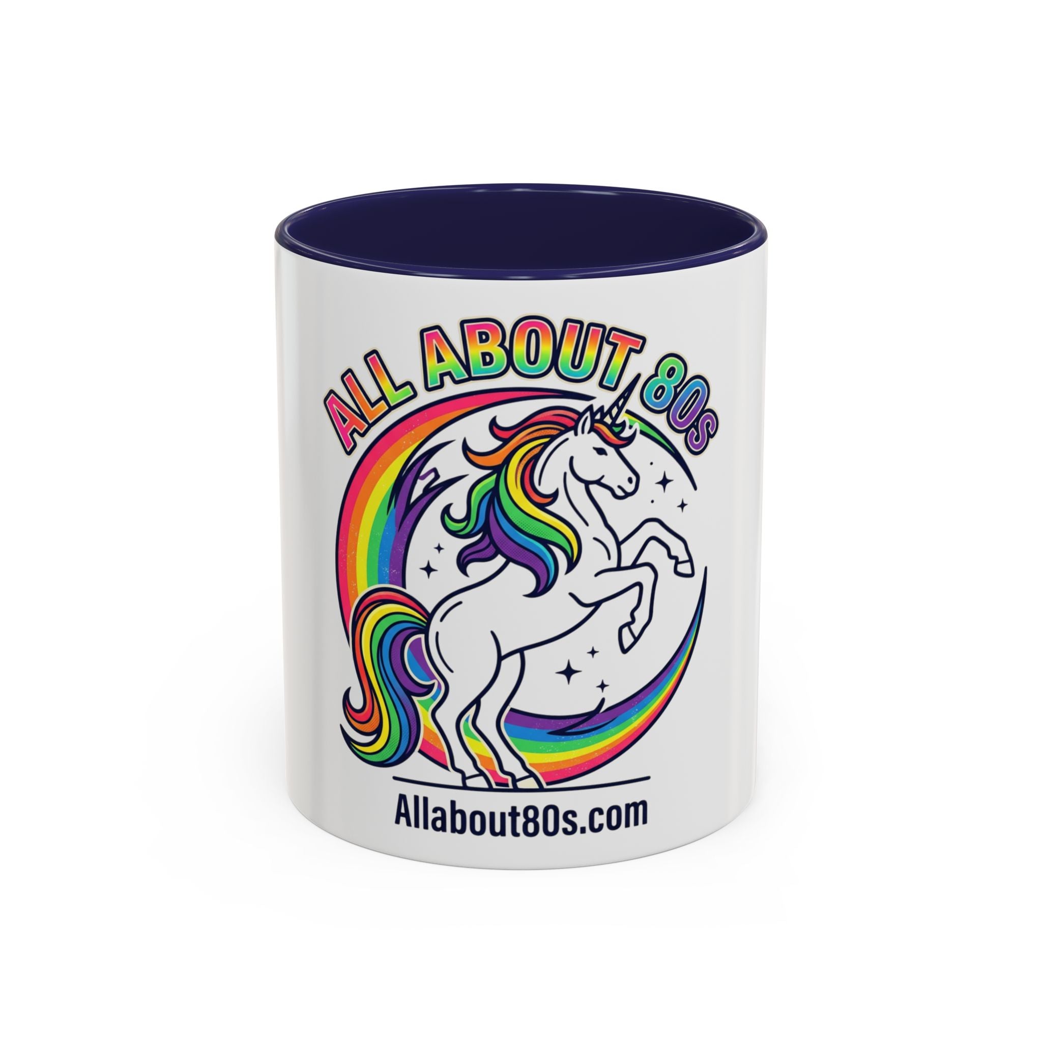 All About 80s Unicorn Rainbow Coffee Mug (11/15oz)