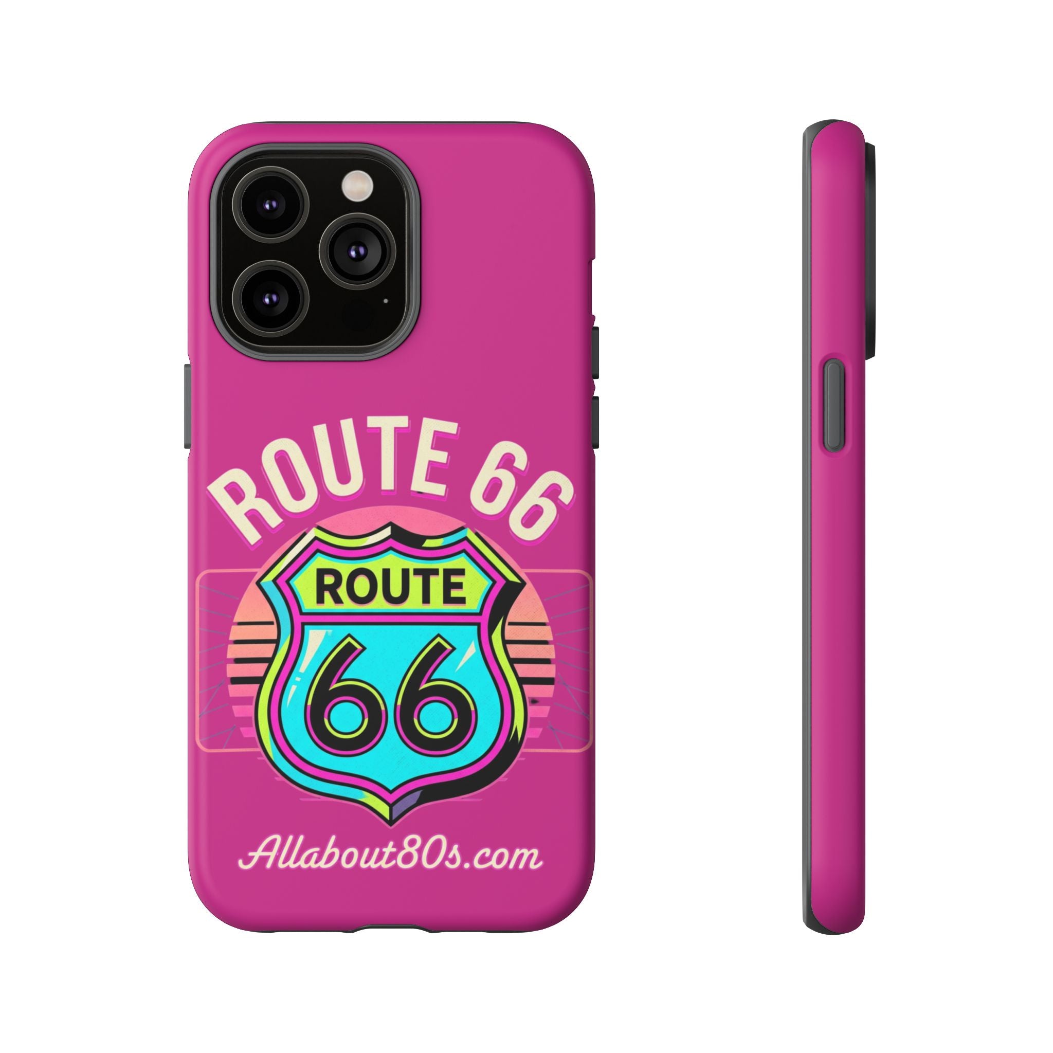 Route 66 Phone Case — Retro Neon Road Trip iPhone Cover