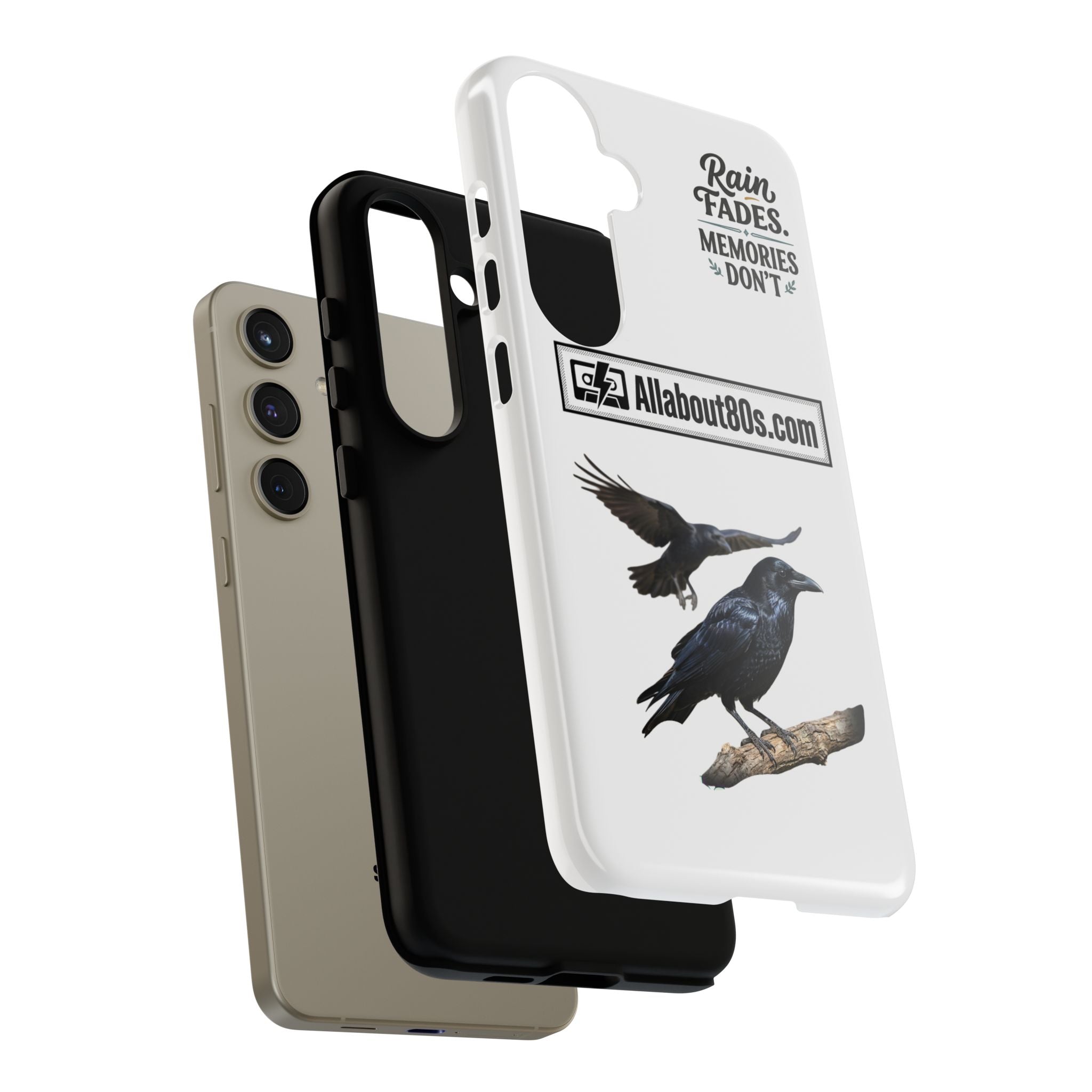 Raven Flight Phone Case — Protective iPhone Case with Black Crow Design