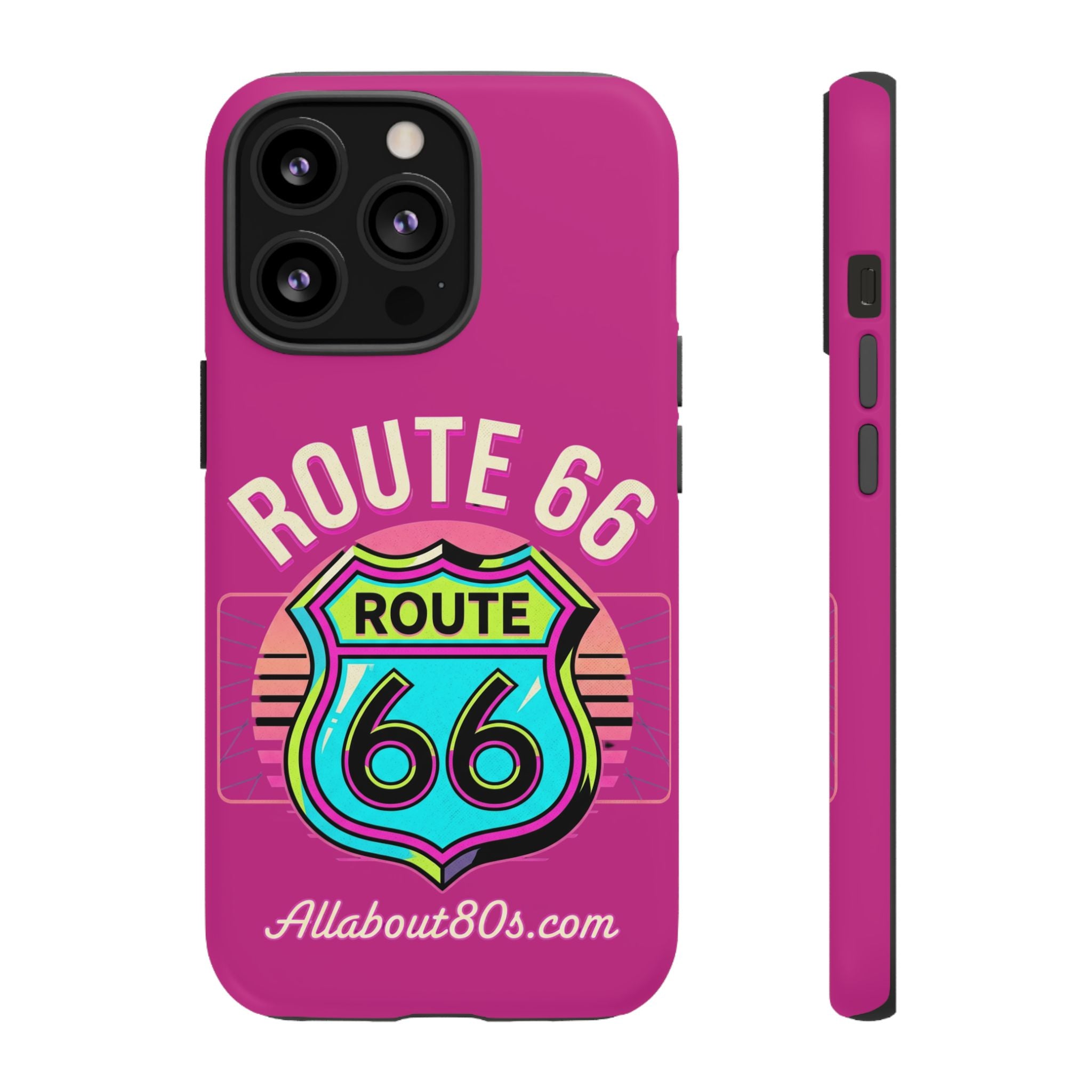 Route 66 Phone Case — Retro Neon Road Trip iPhone Cover