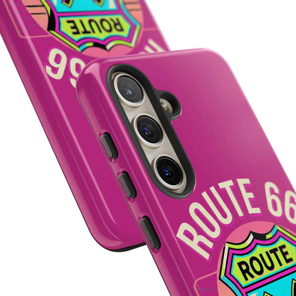 Route 66 Phone Case — Retro Neon Road Trip iPhone Cover