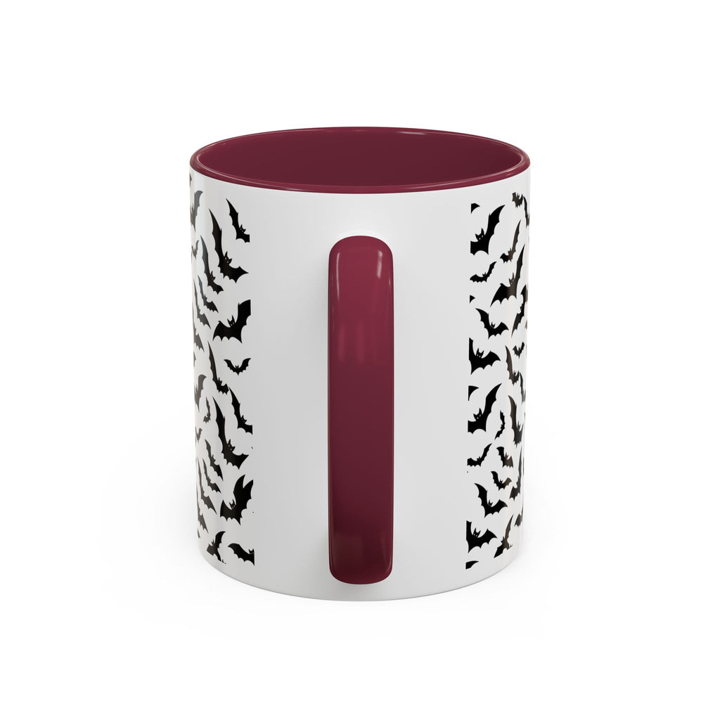 Vampire Dracula Bat Pattern Coffee Mug – Gothic Halloween 11oz/15oz