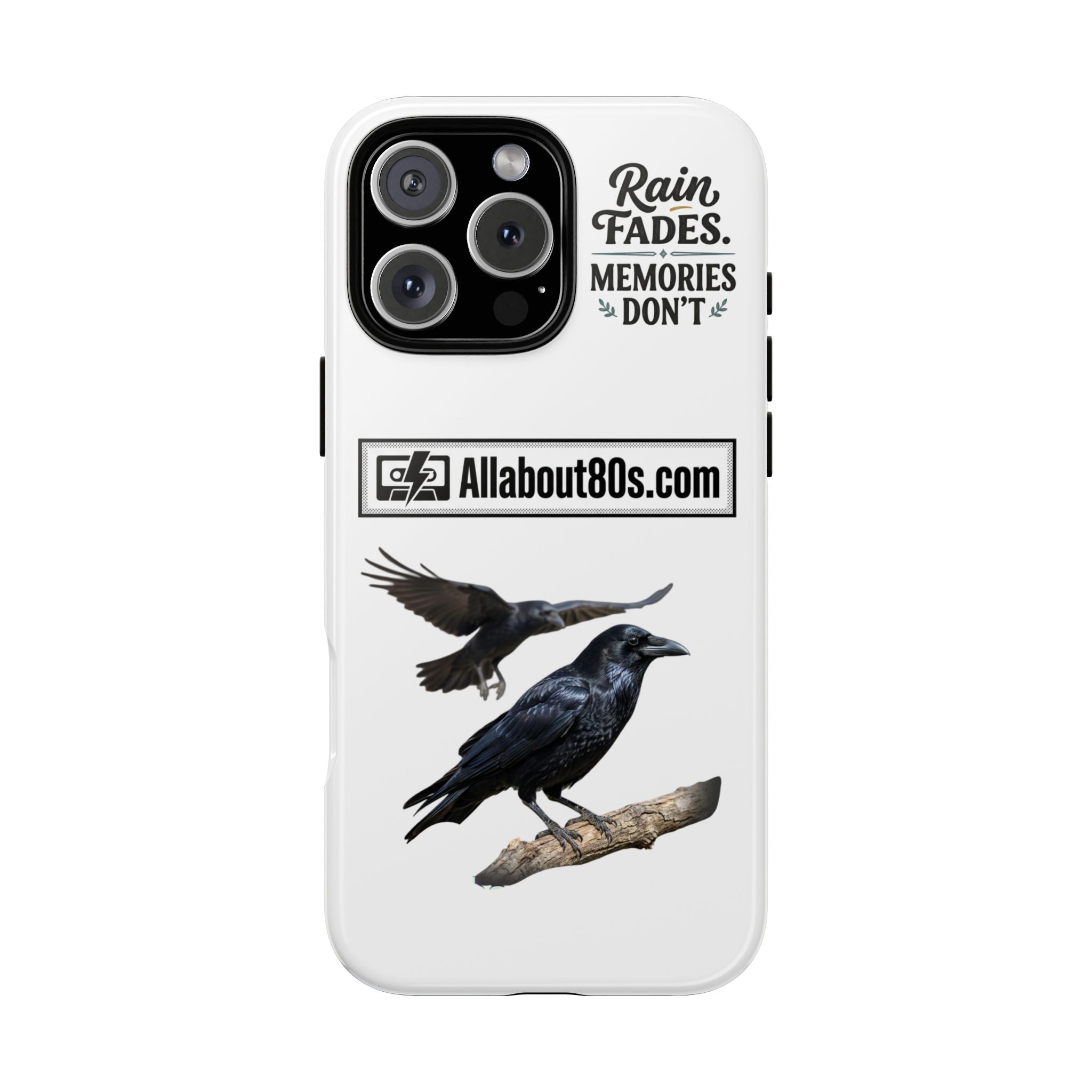 Raven Flight Phone Case — Protective iPhone Case with Black Crow Design