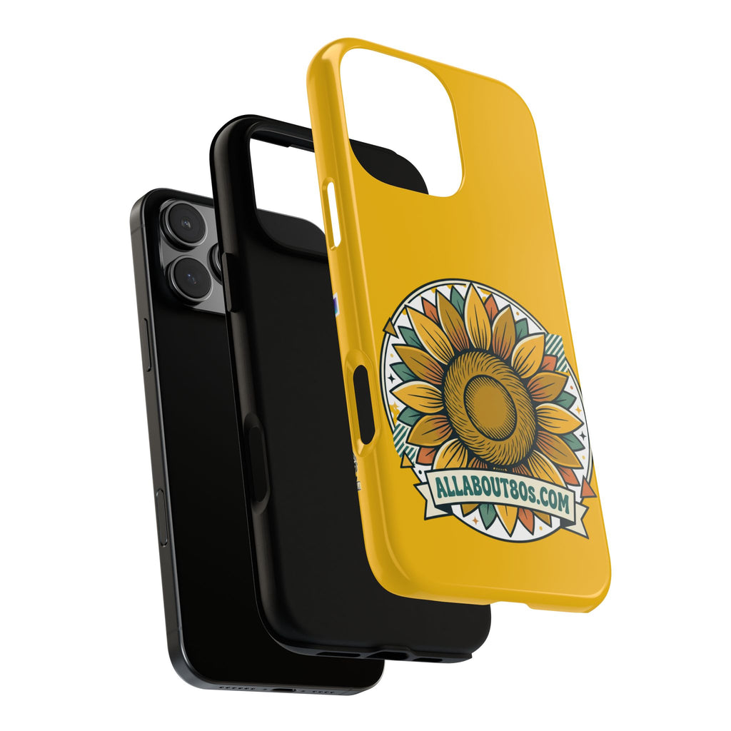 Sunflower Logo Phone Case — AllAbout80s.com Yellow Protective Cover