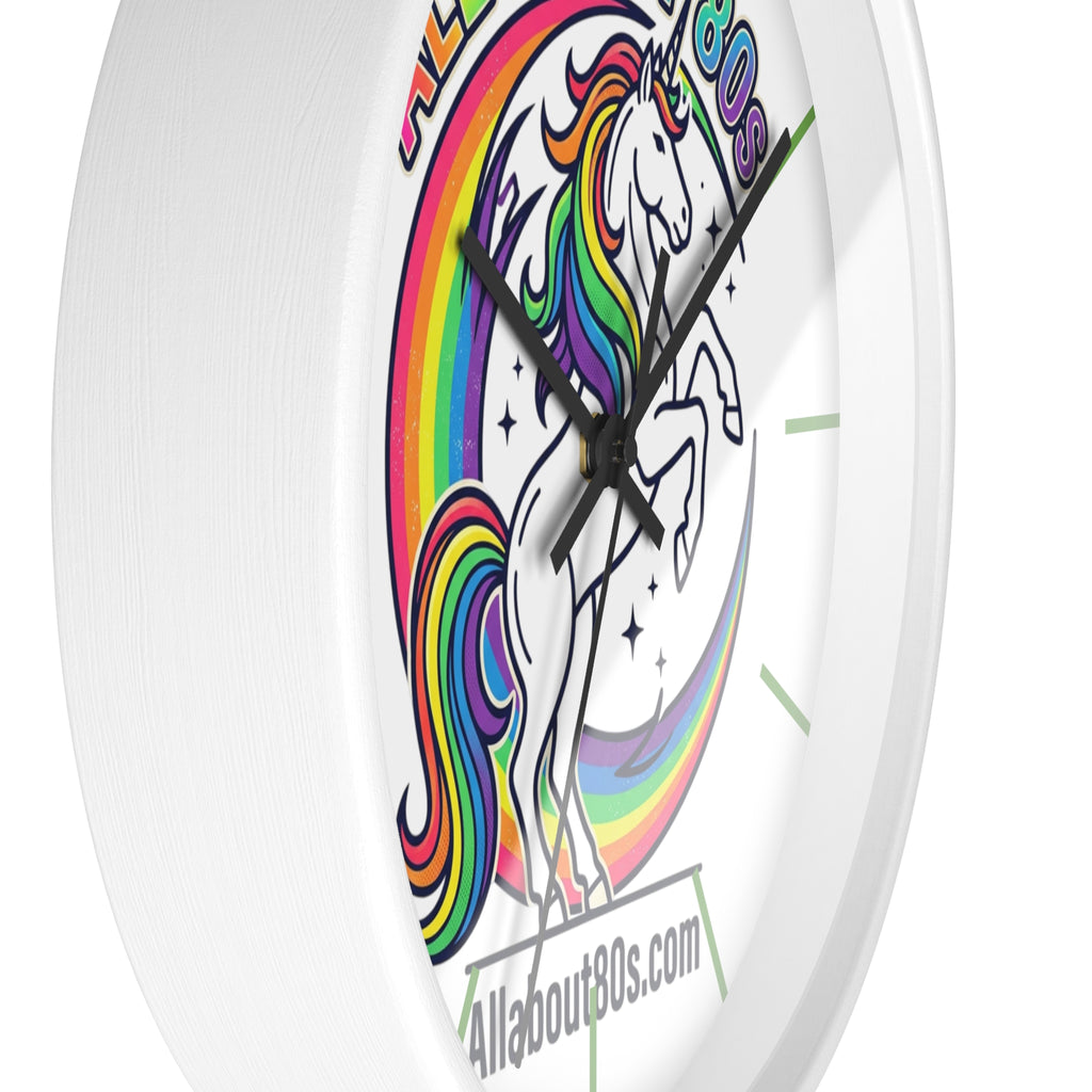All About 80s Rainbow Unicorn Wall Clock — Retro 80s Decor