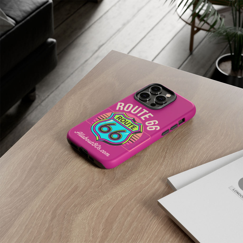 Route 66 Phone Case — Retro Neon Road Trip iPhone Cover