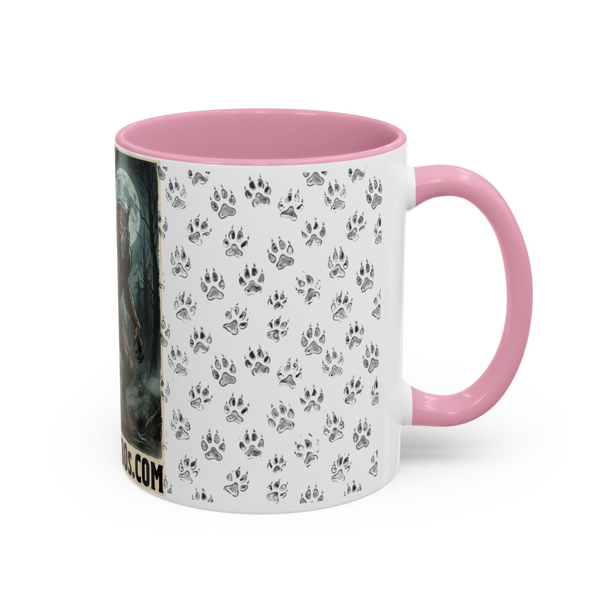 Werewolf Pawprint Mug — Gothic Moonlit Monster Coffee Cup (11oz & 15oz)