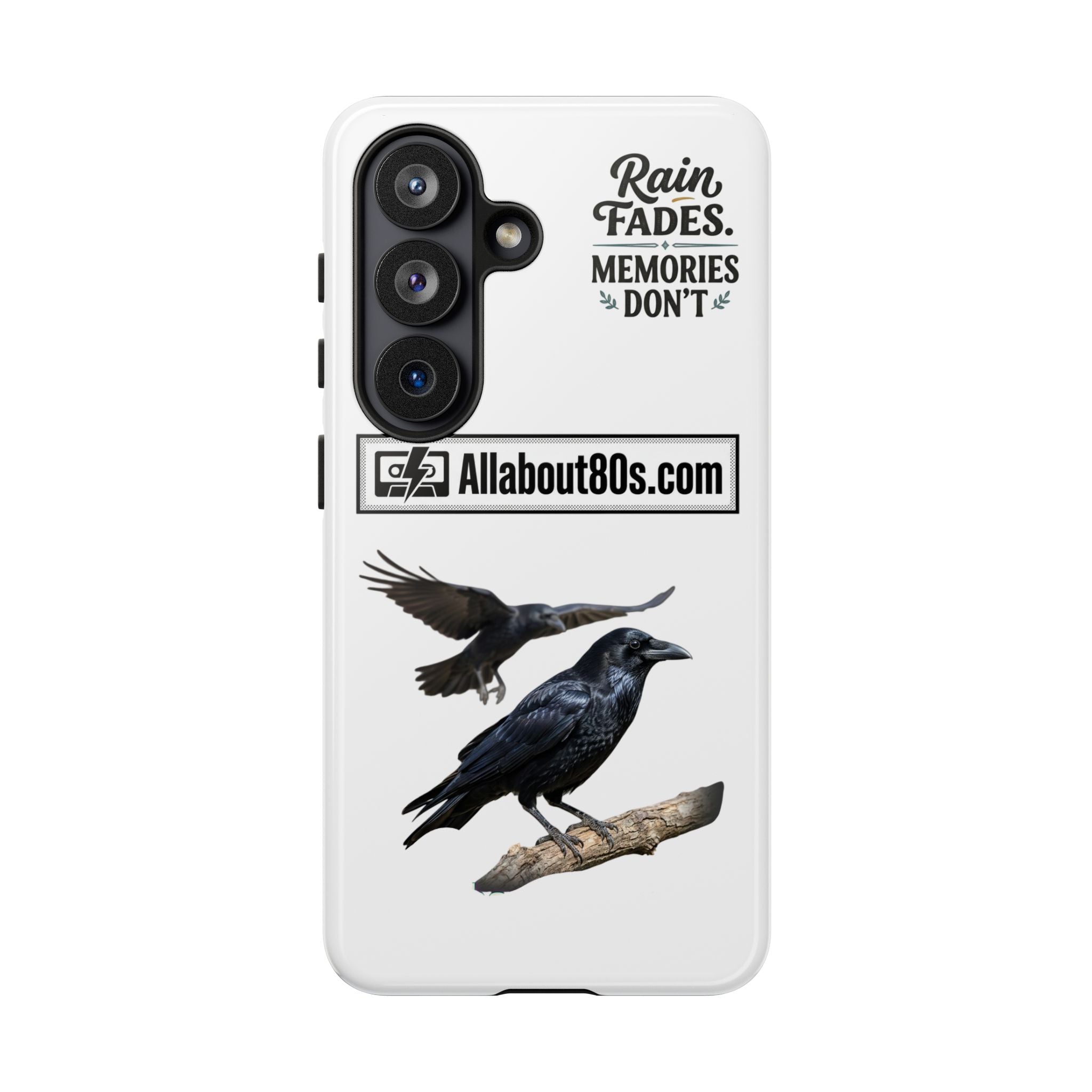Raven Flight Phone Case — Protective iPhone Case with Black Crow Design