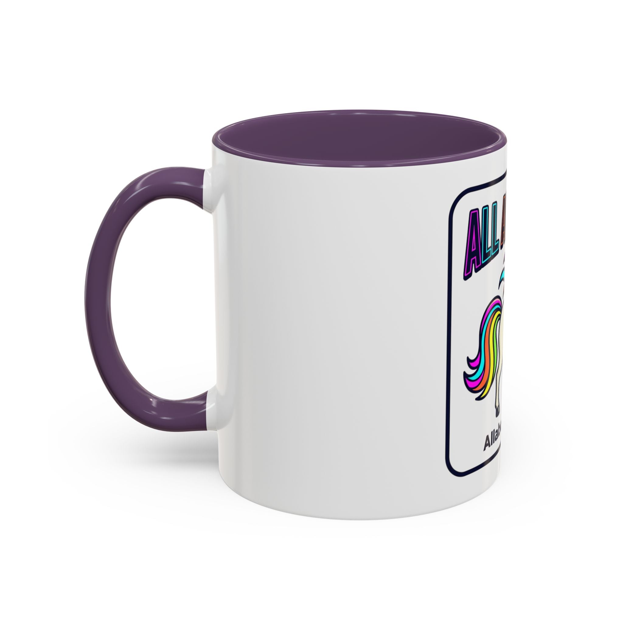 80s Unicorn Coffee Mug — Allabout80s Retro Rainbow Accent Mug (11/15oz)