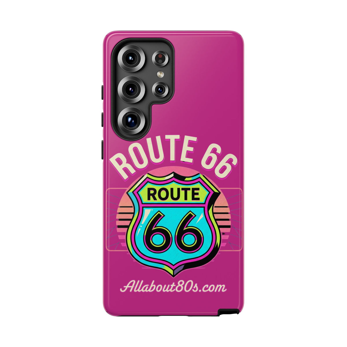 Route 66 Phone Case — Retro Neon Road Trip iPhone Cover