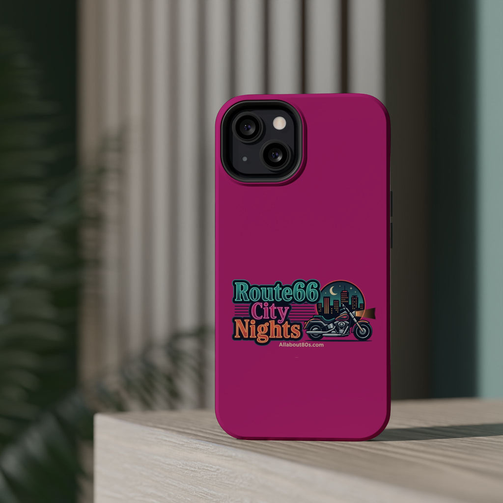Phone Case — 'Route 66 City Nights' Magnetic Impact-Resistant Case