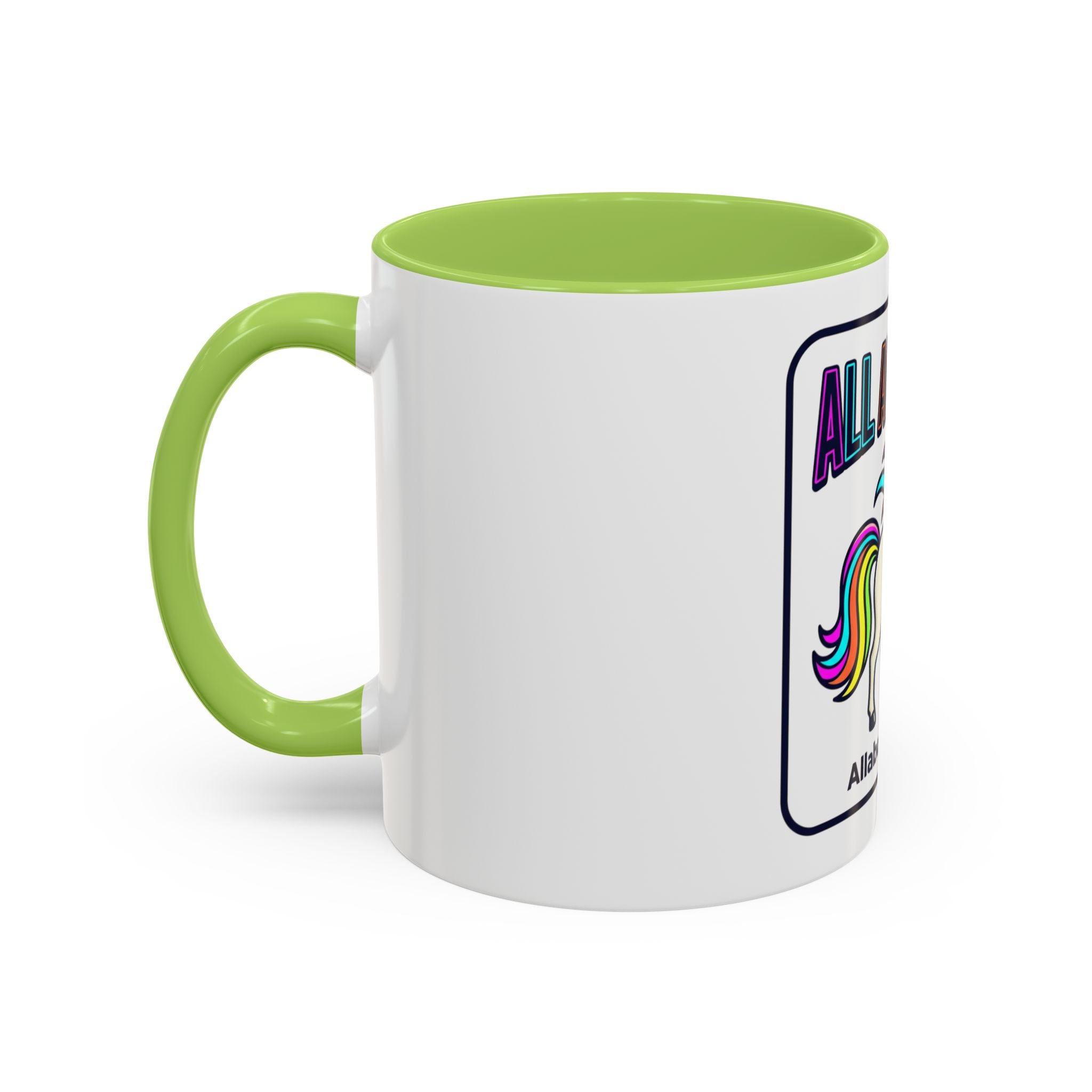 80s Unicorn Coffee Mug — Allabout80s Retro Rainbow Accent Mug (11/15oz)