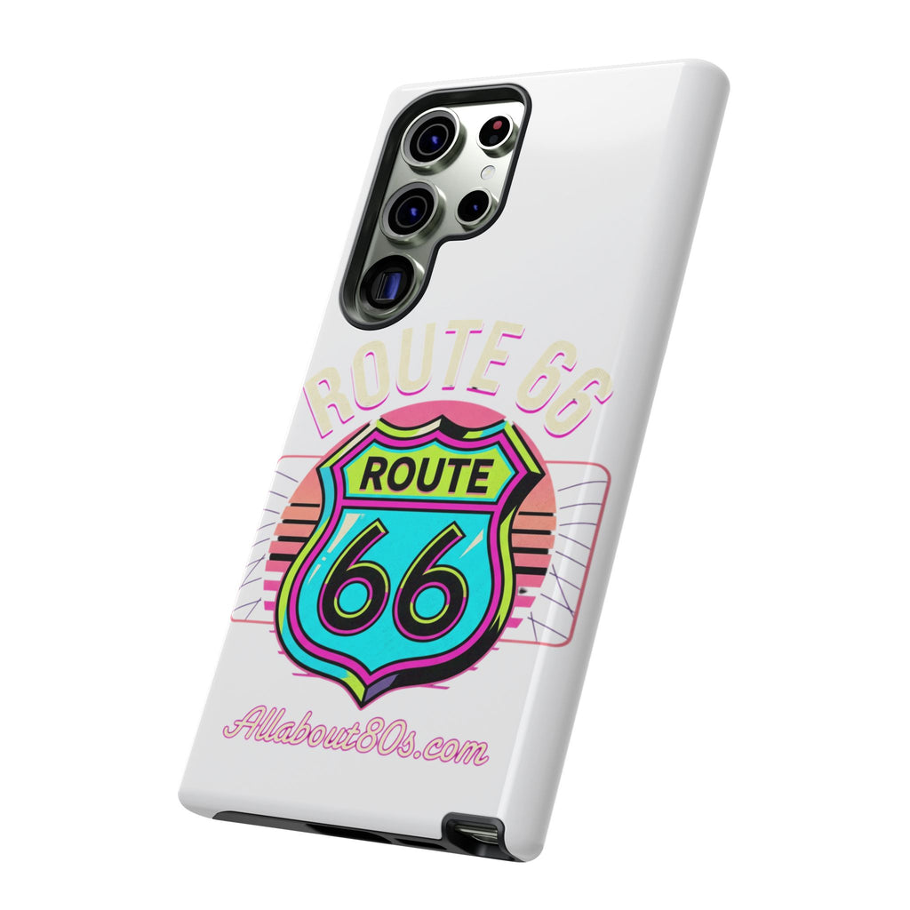 Route 66 Neon Phone Case — Retro Road Trip iPhone Cover
