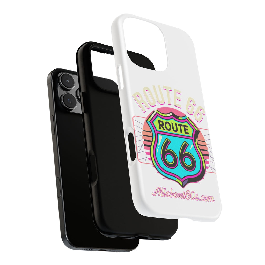 Route 66 Neon Phone Case — Retro Road Trip iPhone Cover