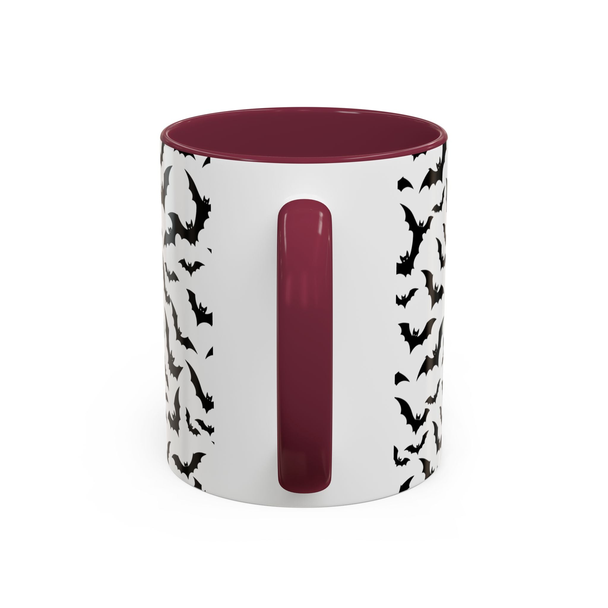 Halloween Haunted Castle Coffee Mug — Colorful Bat Pattern 11oz/15oz