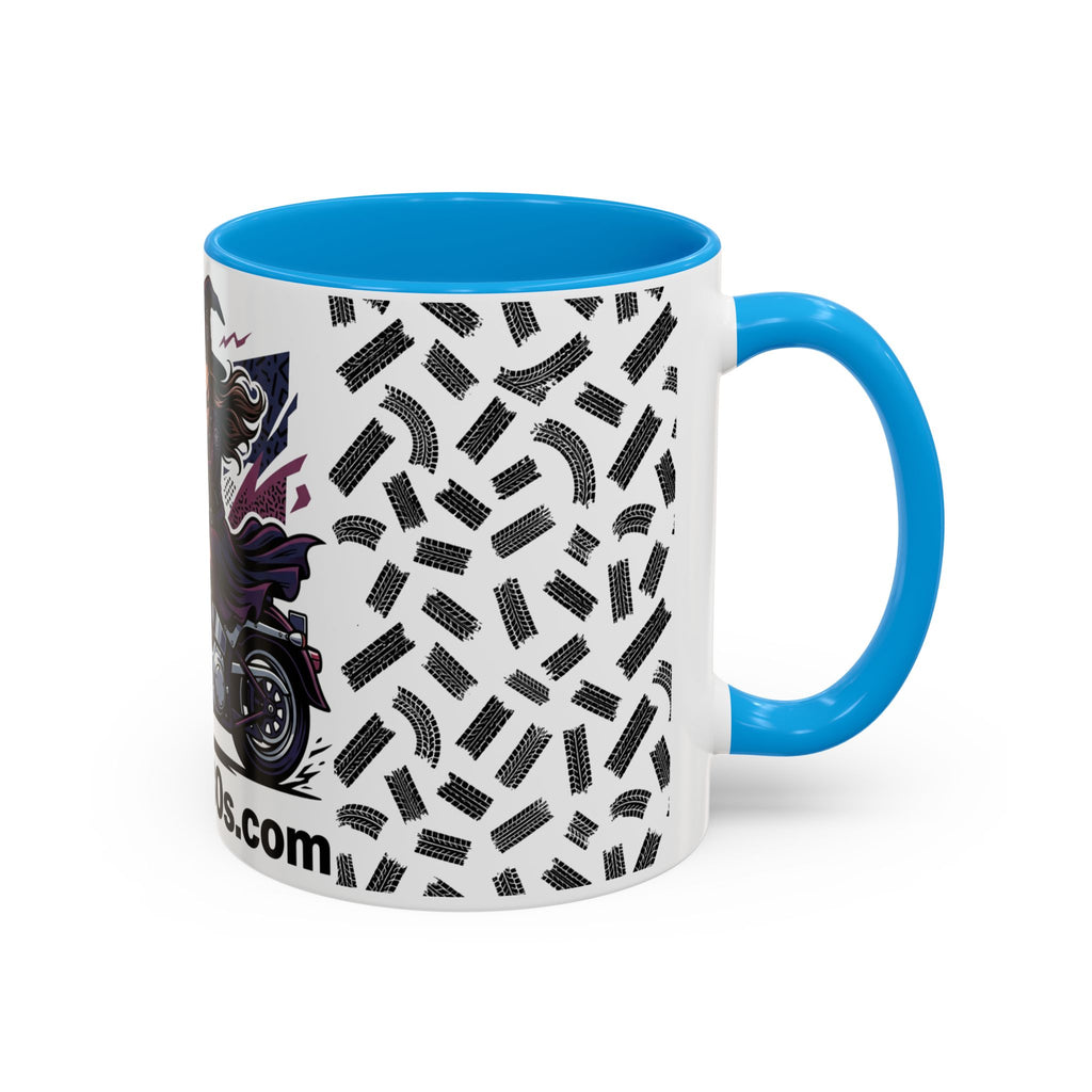 Witch Rider Coffee Mug — Halloween Motorcycle Witch 11oz/15oz