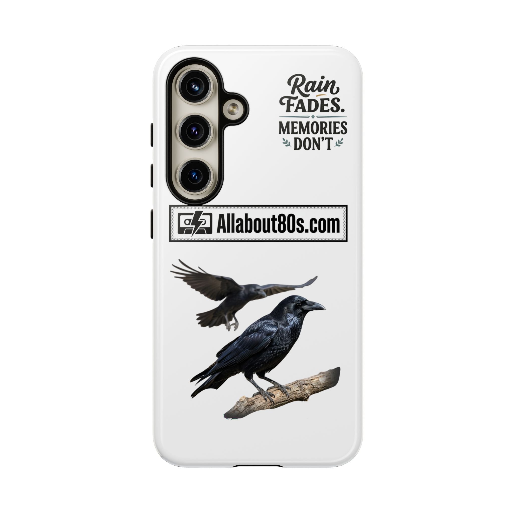 Raven Flight Phone Case — Protective iPhone Case with Black Crow Design