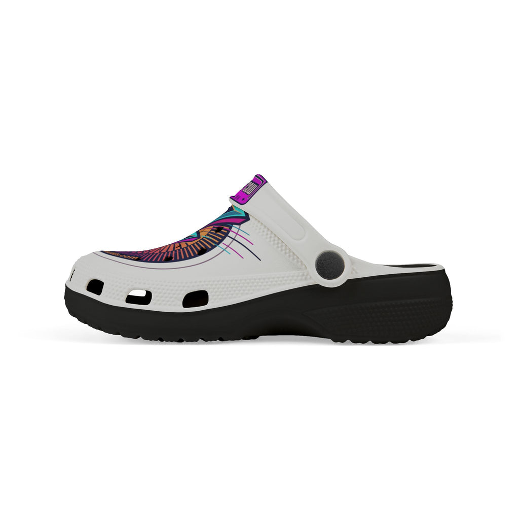 Kids' 80s Lightning Bolt Foam Clogs – Retro Neon Graphic EVA Slip-Ons