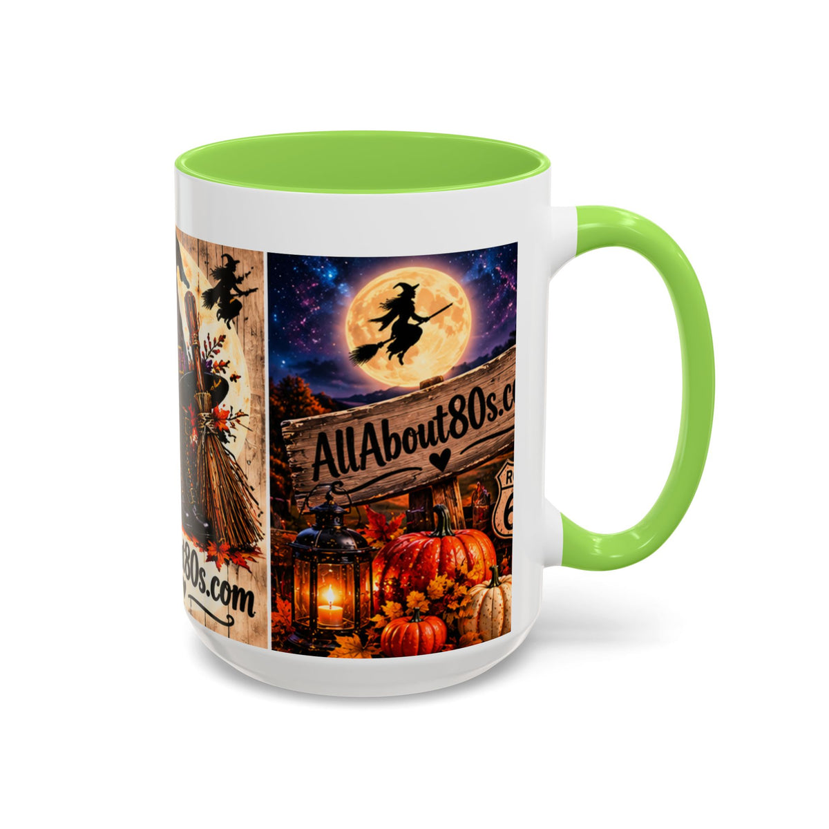 Halloween Witch Scene Coffee Mug — AllAbout80s.com Pumpkin & Moon 11oz/15oz
