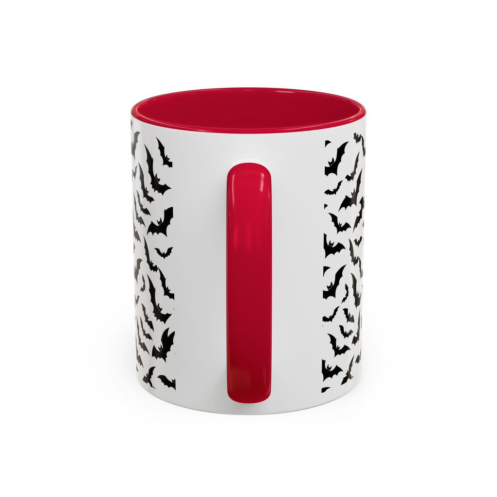 Vampire Dracula Bat Pattern Coffee Mug – Gothic Halloween 11oz/15oz