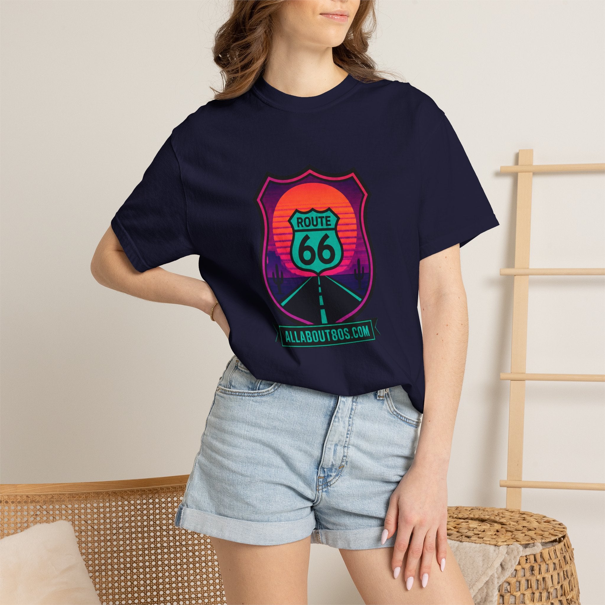 Route 66 Sunset T‑Shirt — Retro Roadtrip Graphic Tee