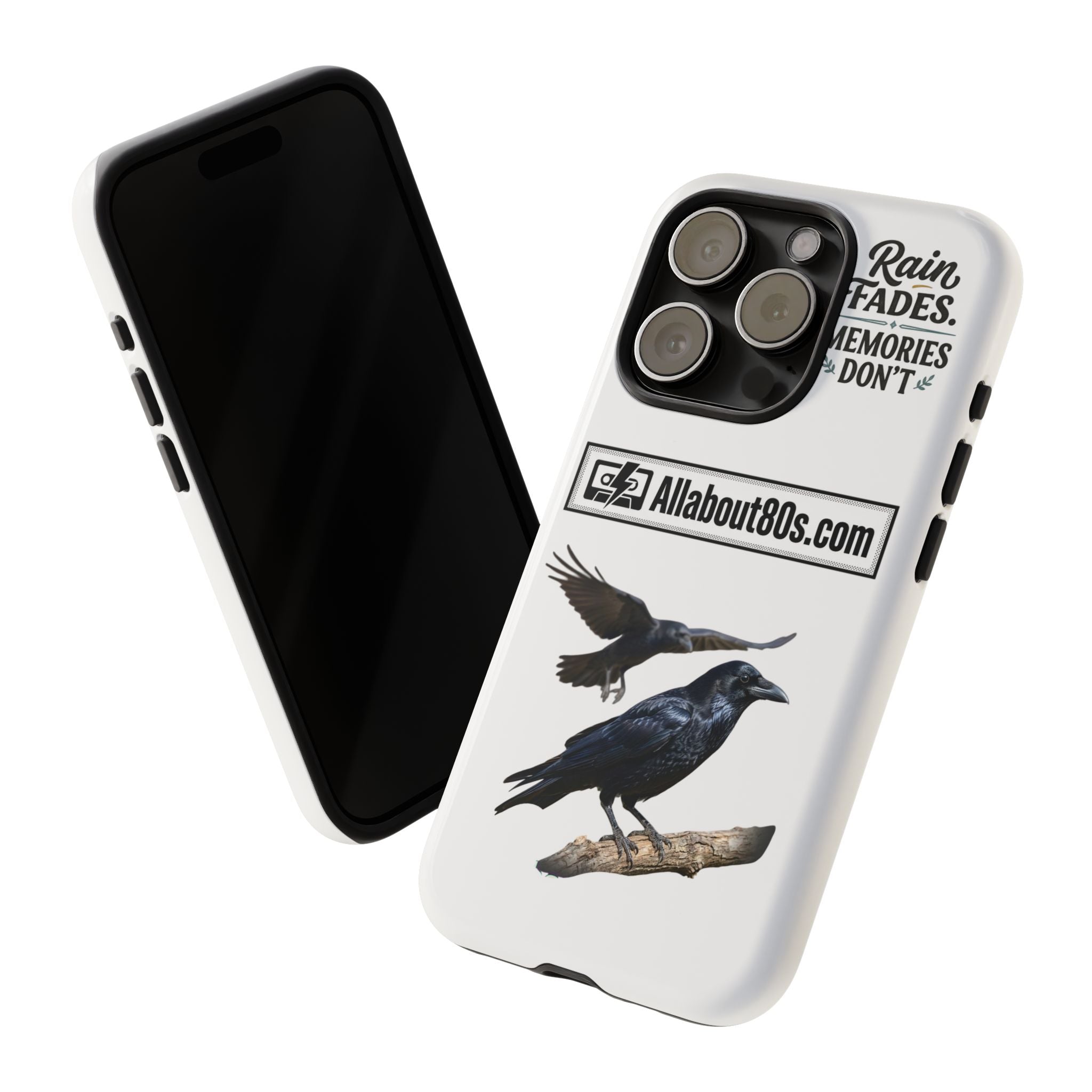 Raven Flight Phone Case — Protective iPhone Case with Black Crow Design