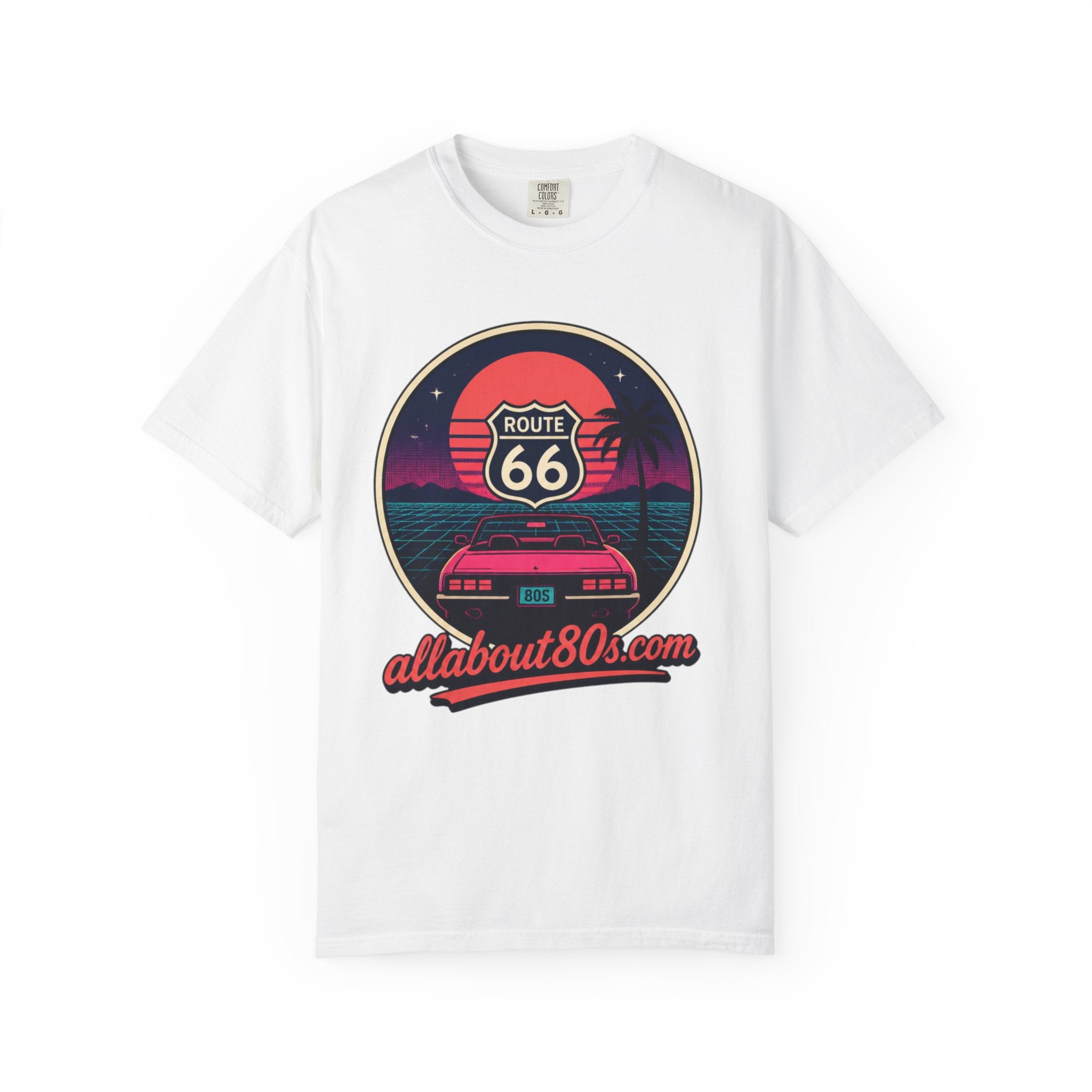 Route 66 80s Retro T-Shirt — AllAbout80s.com Vintage Sunset Tee