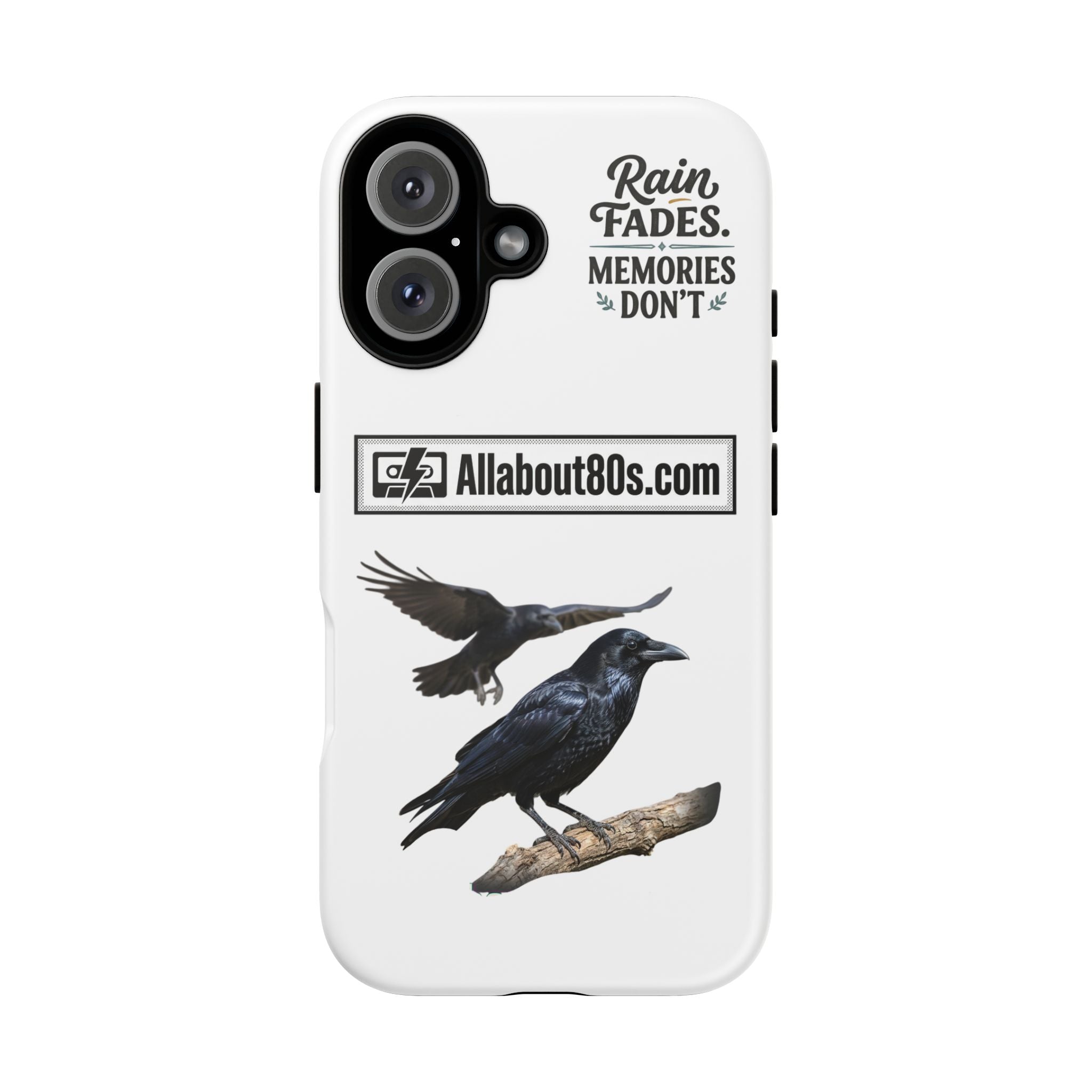 Raven Flight Phone Case — Protective iPhone Case with Black Crow Design