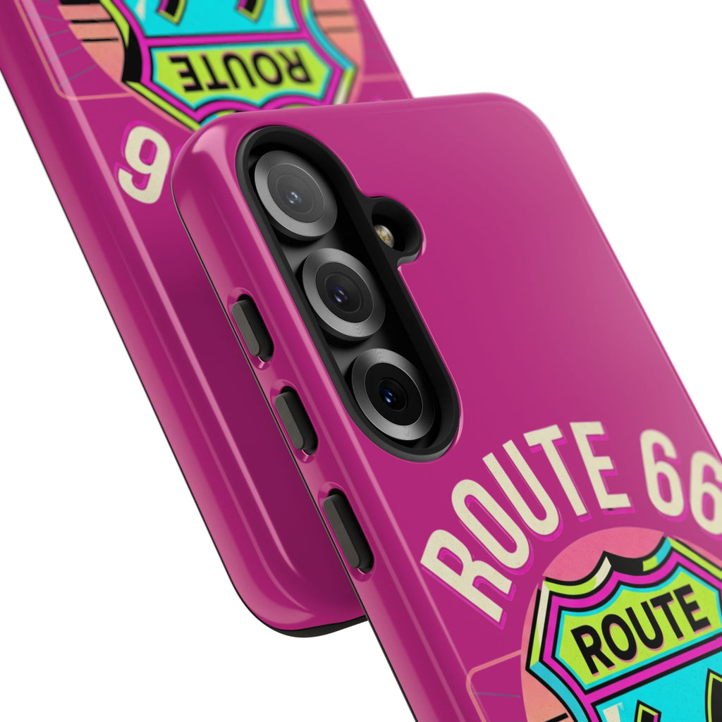 Route 66 Phone Case — Retro Neon Road Trip iPhone Cover