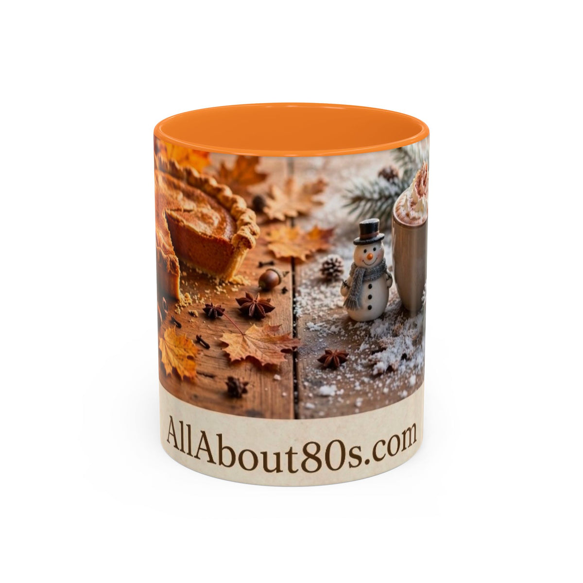 AllAbout80s Seasonal Coffee Mug (11oz/15oz) — Autumn & Winter Cozy Hot Cocoa Design